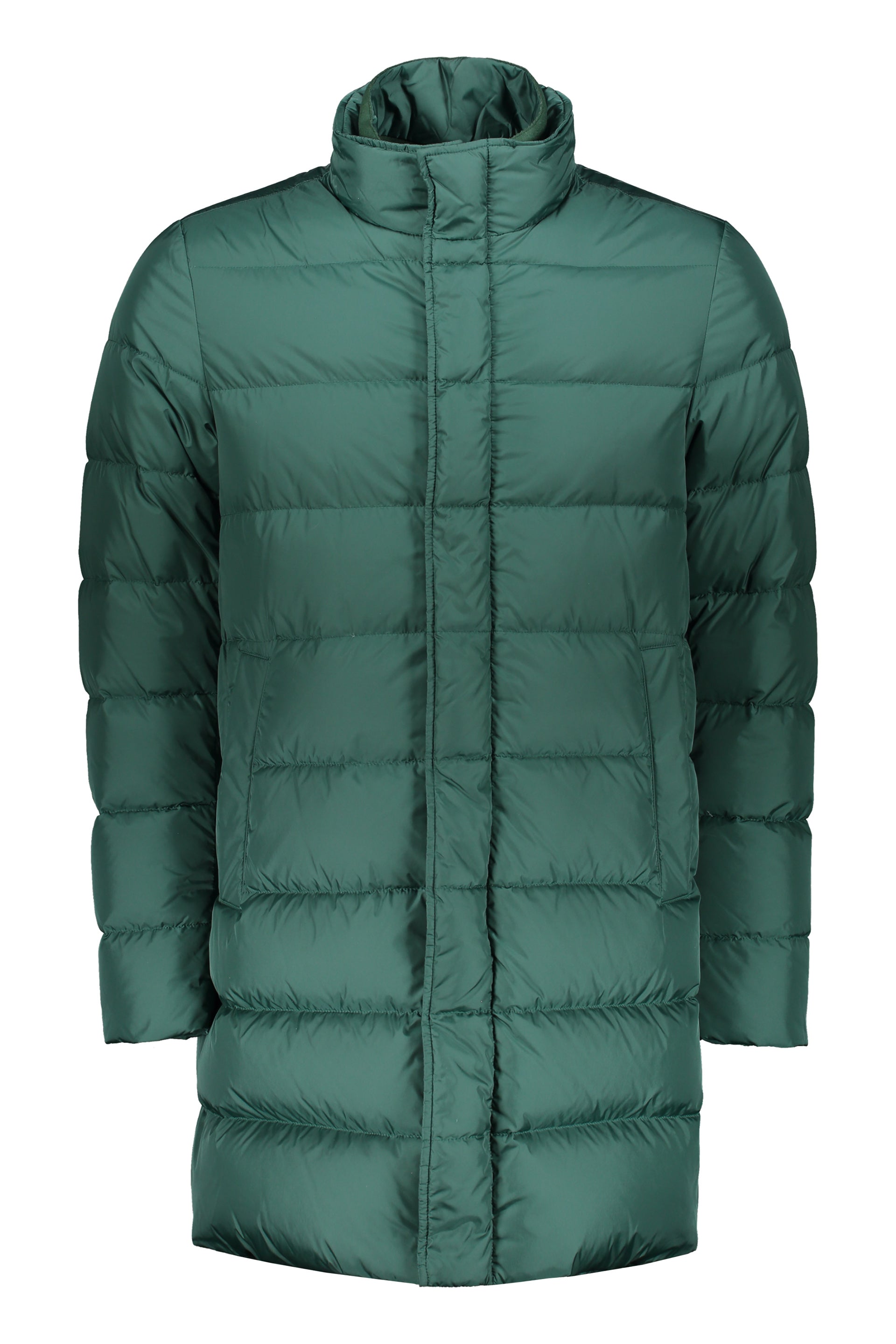 Dark green down jacket modern and minimalist