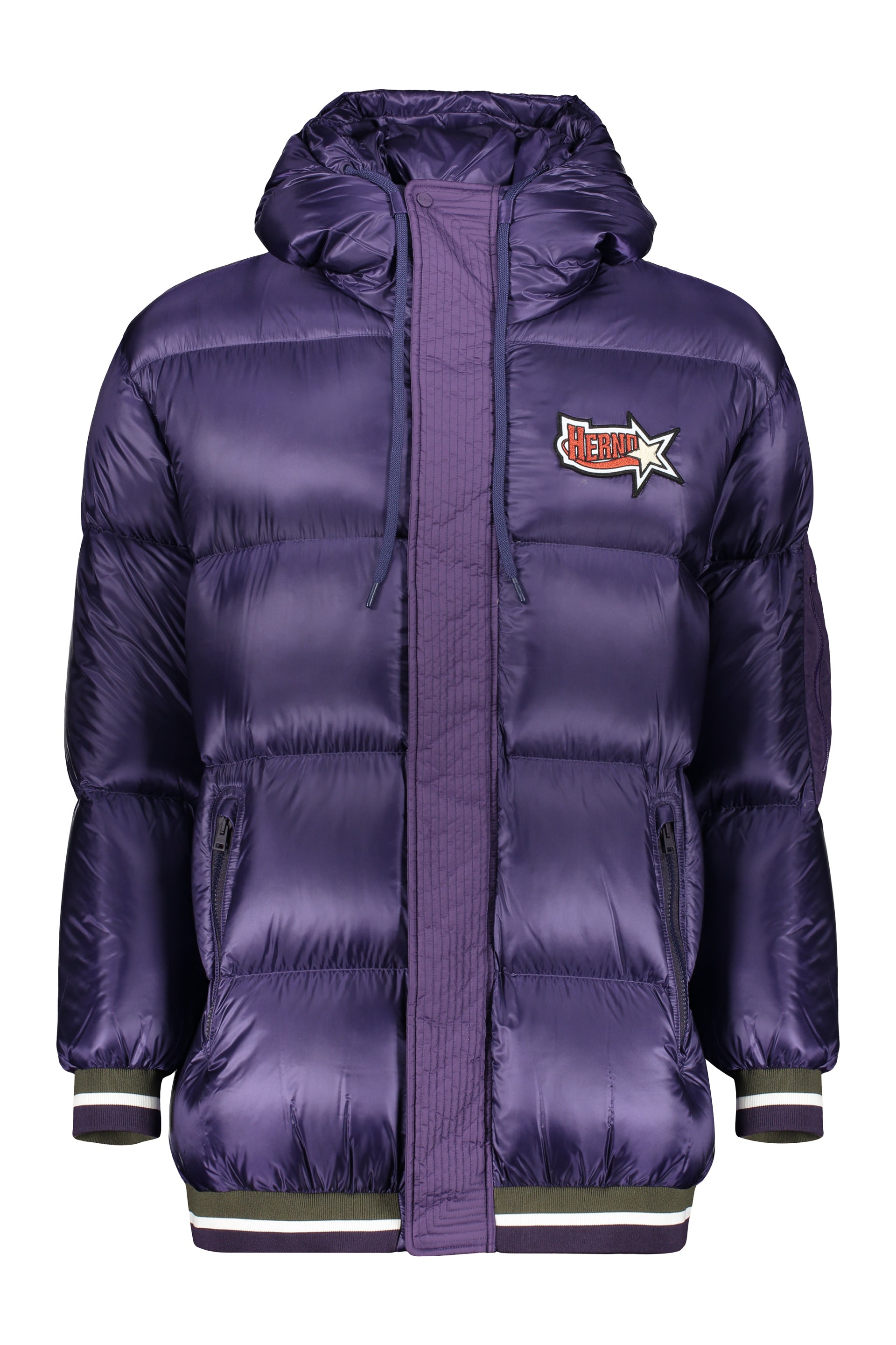 Hooded down jacket