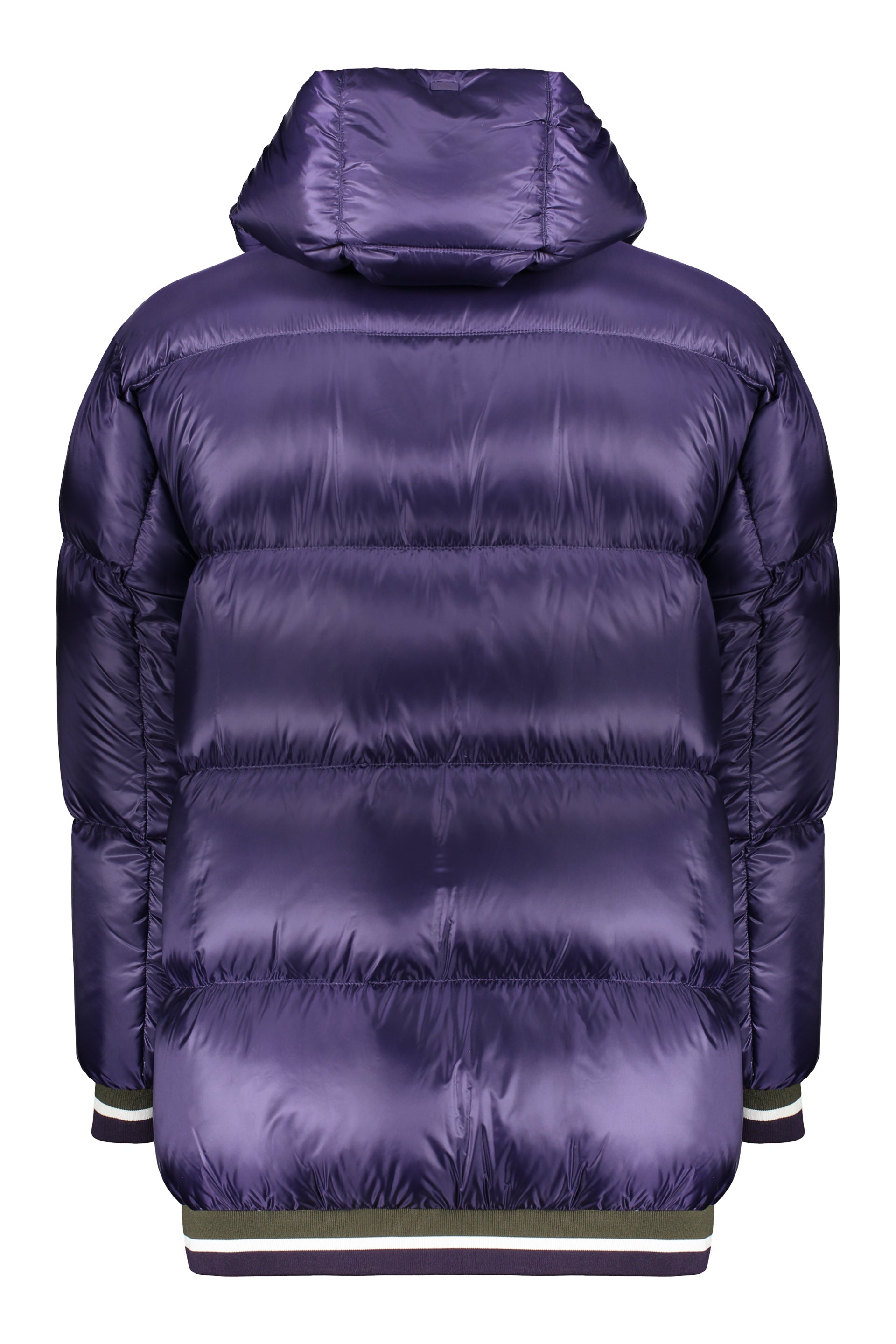 Hooded down jacket