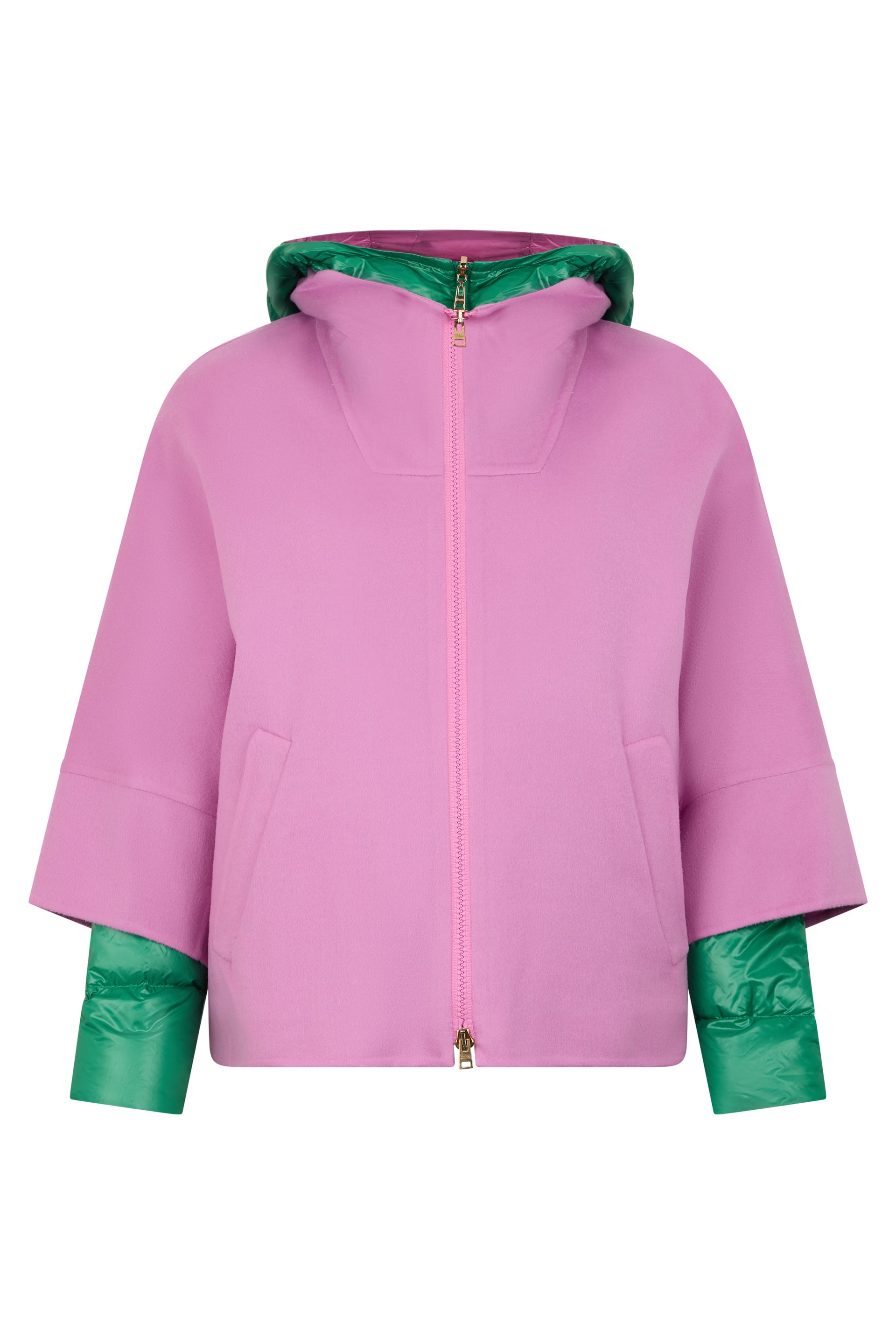 Modern pink and green jacket, unique style
