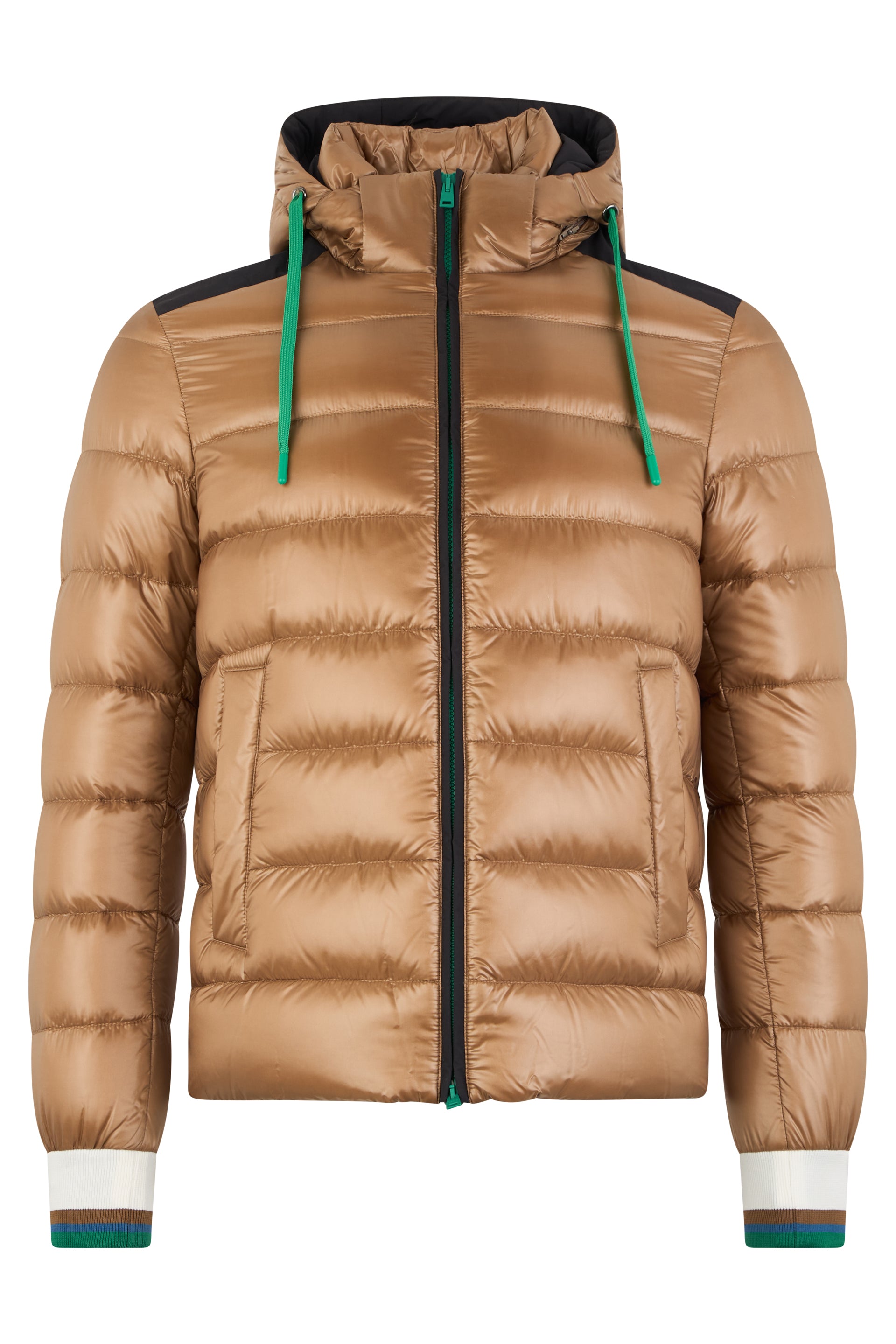 Padded bomber with hood