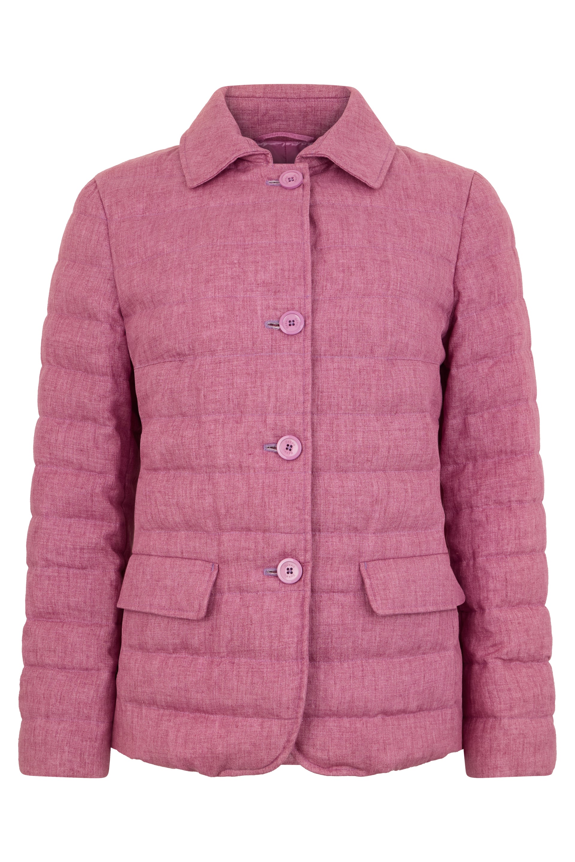 Pink padded jacket for casual occasions