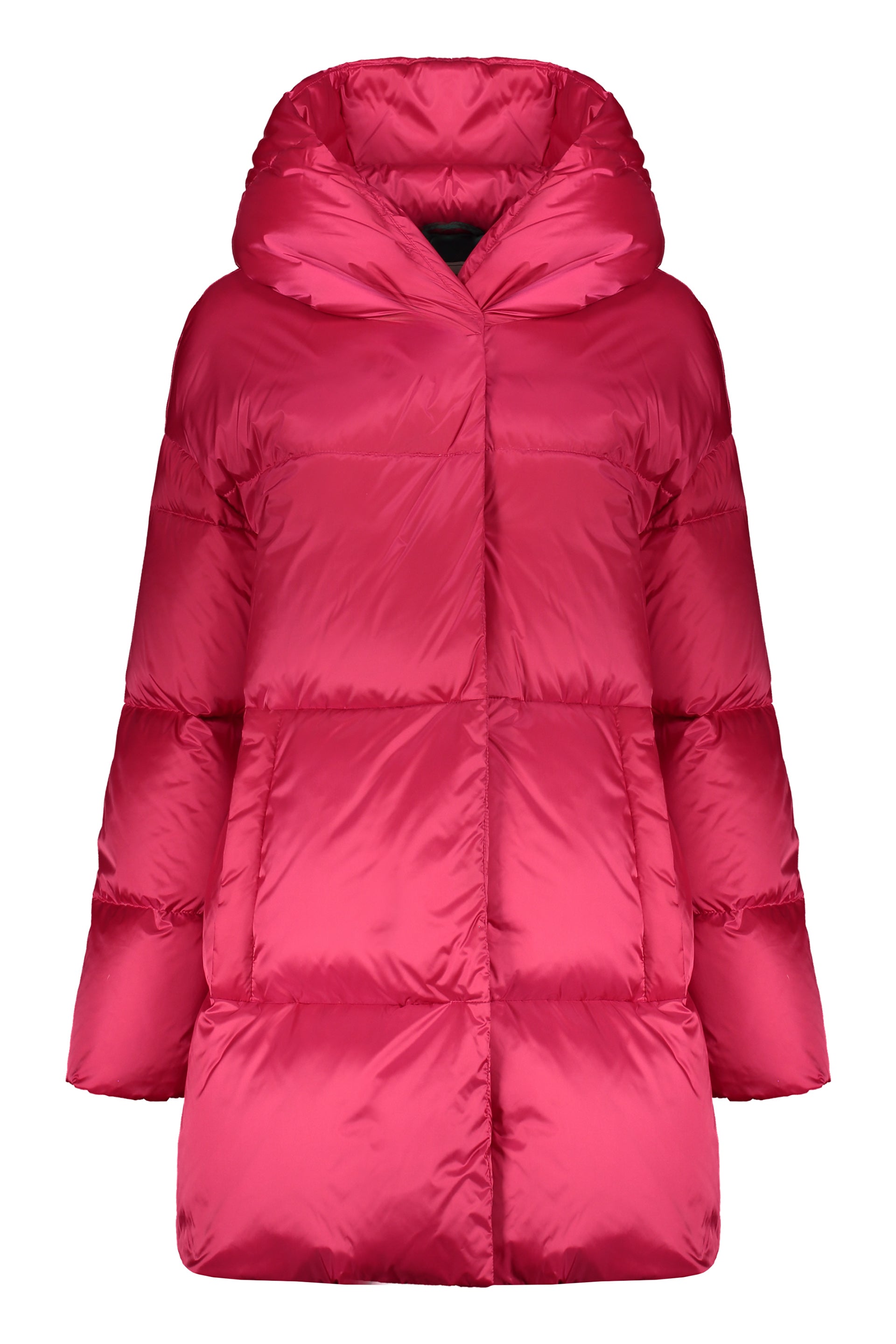 Hooded down jacket