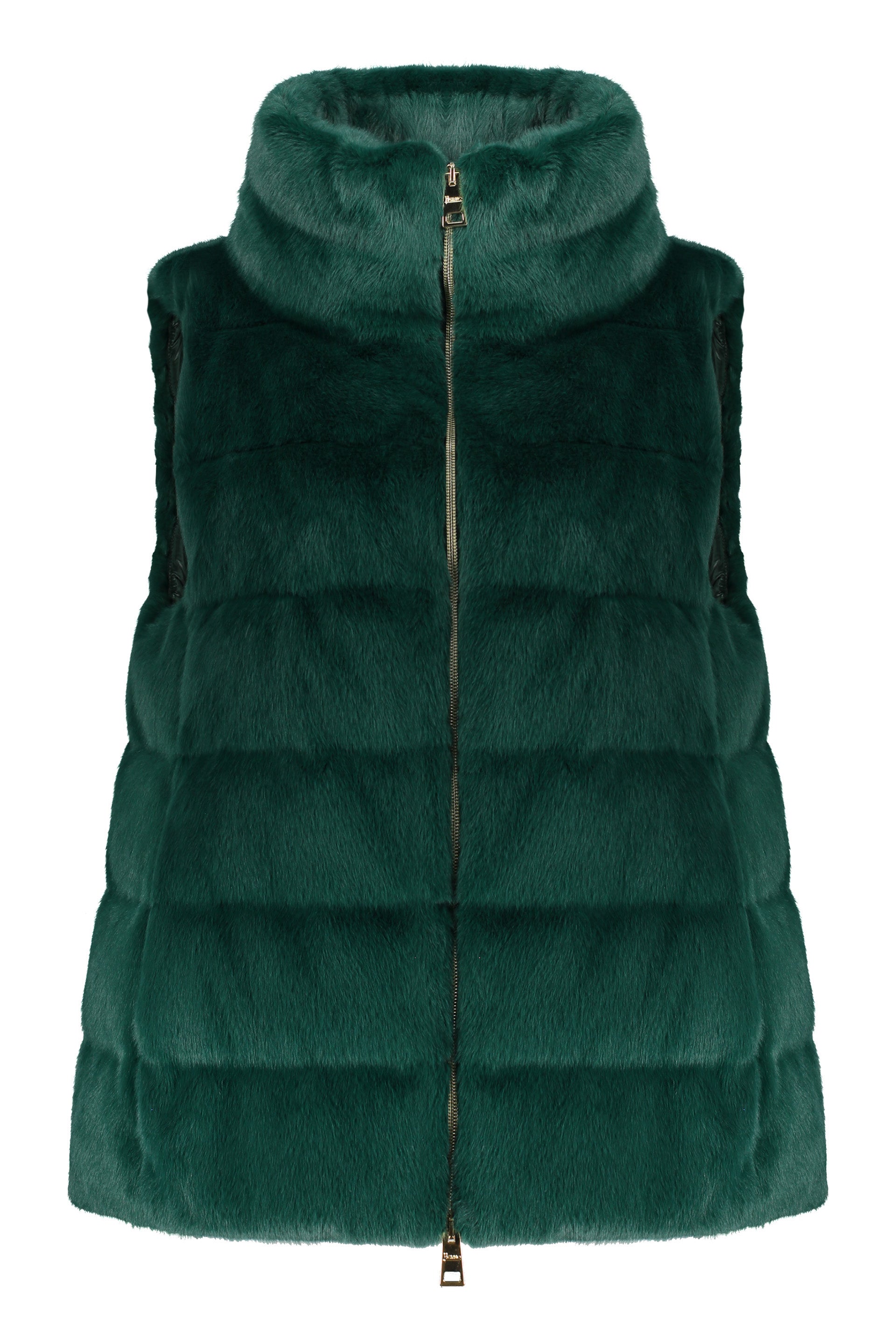 Elegant sleeveless vest in faux fur