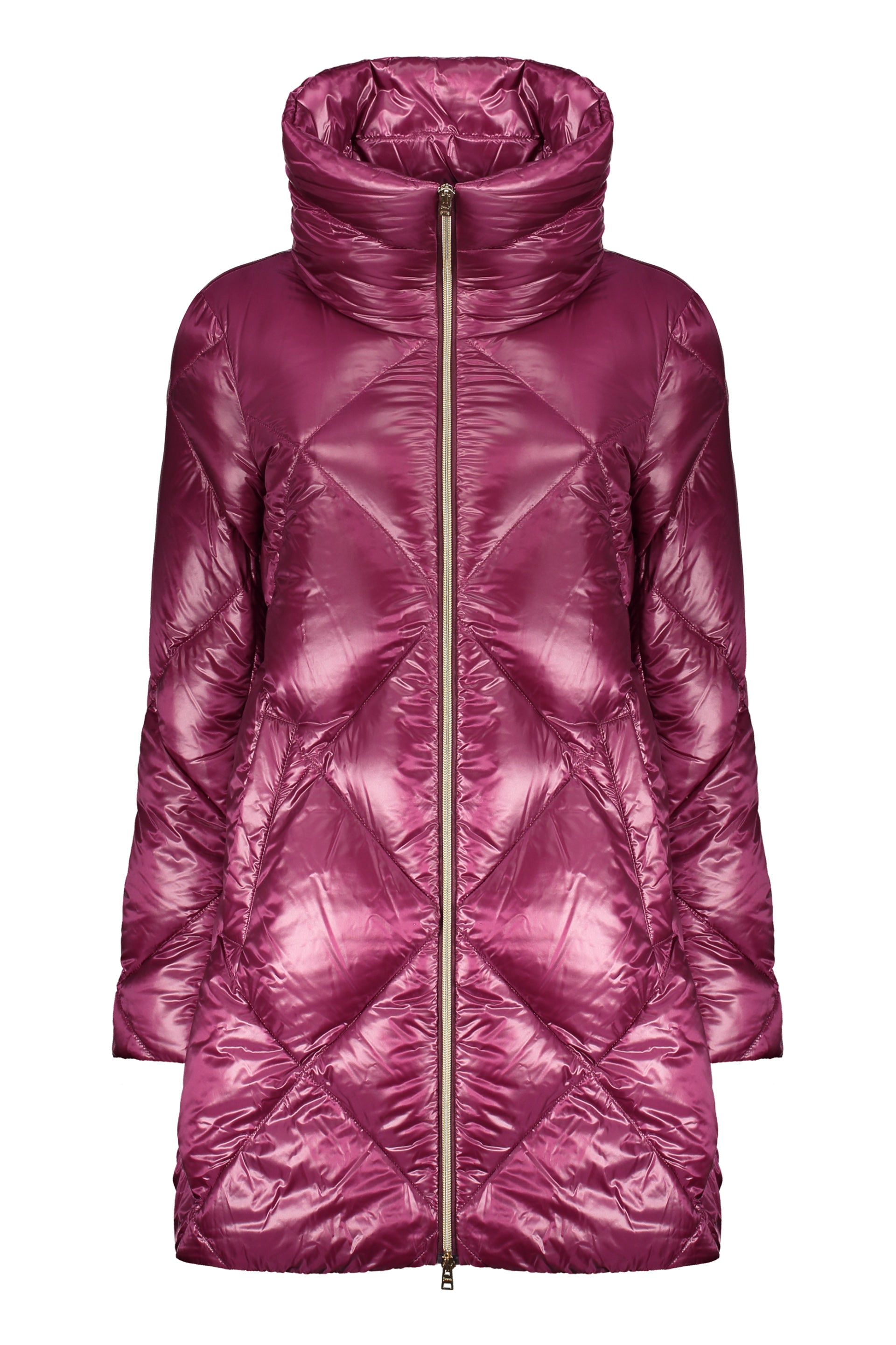 Shiny fabric down jacket