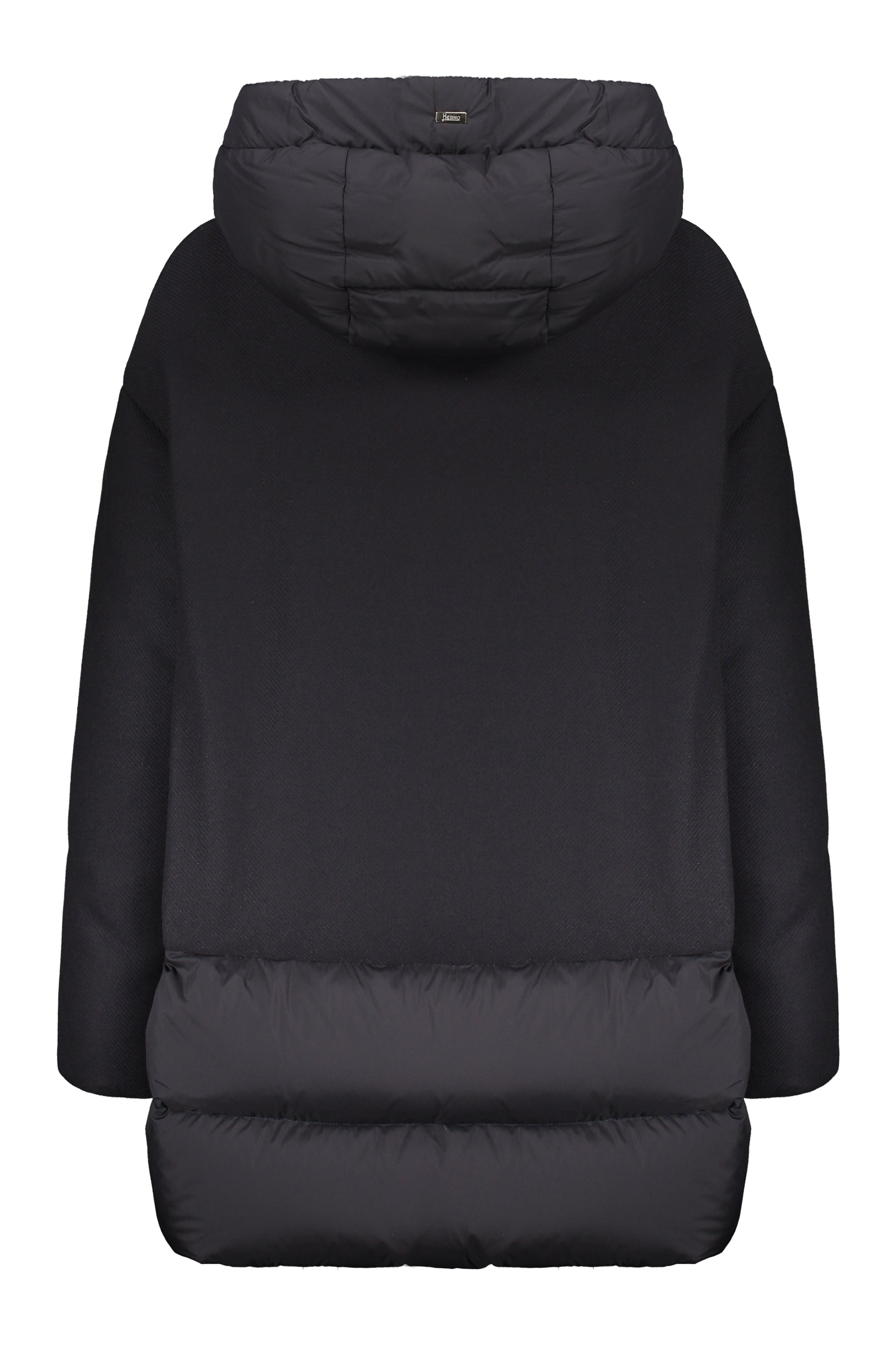 Hooded short down jacket