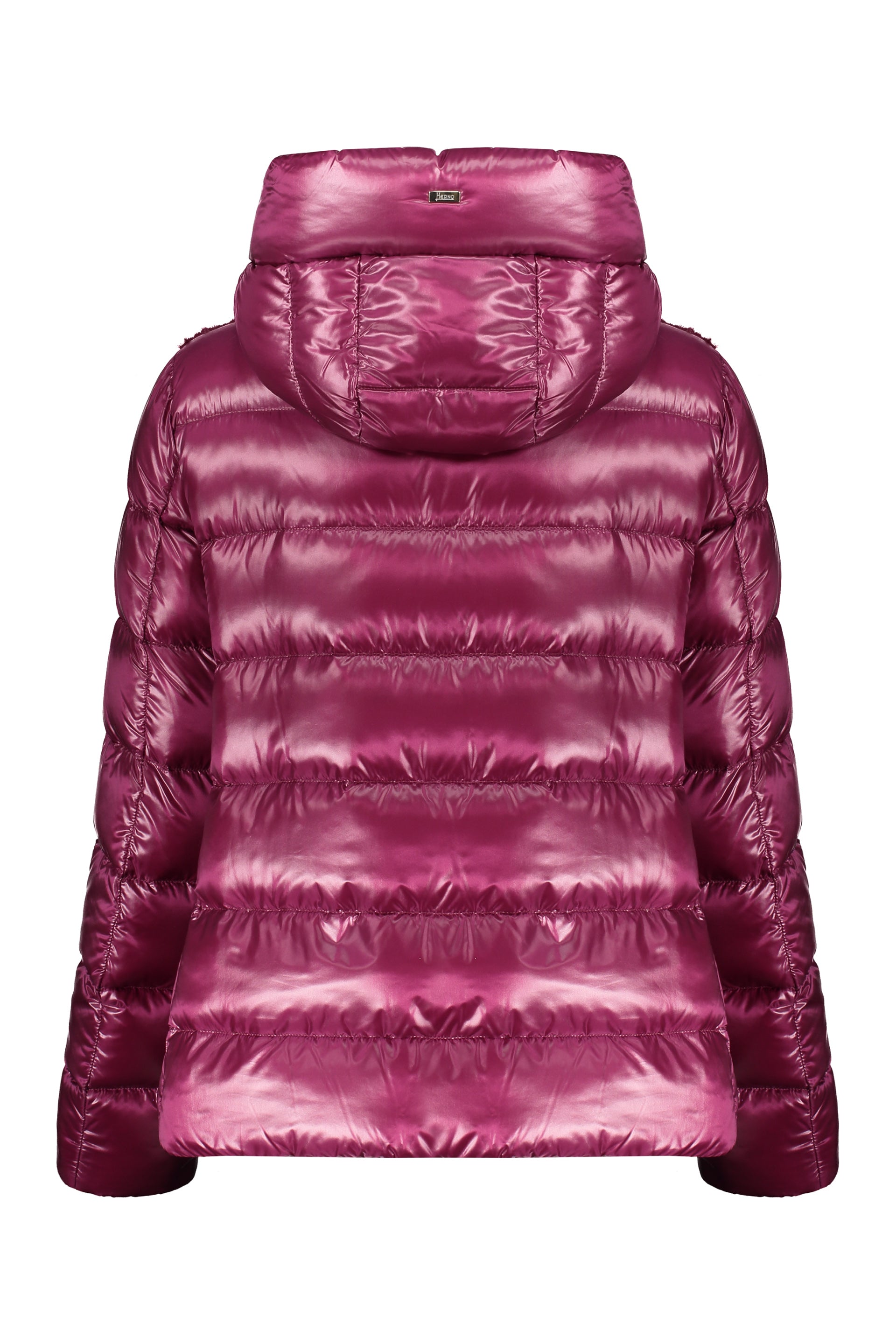 Shiny fabric down jacket