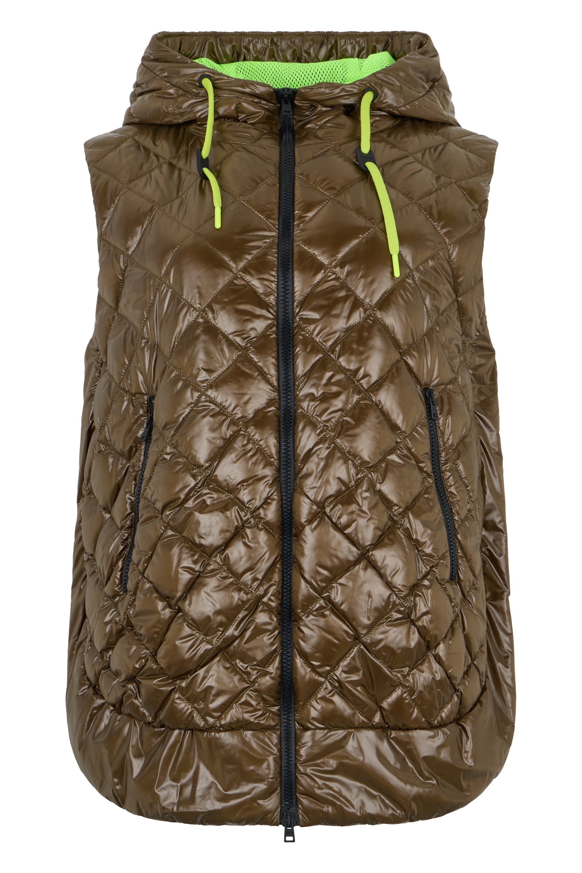 Brown padded vest with versatile design