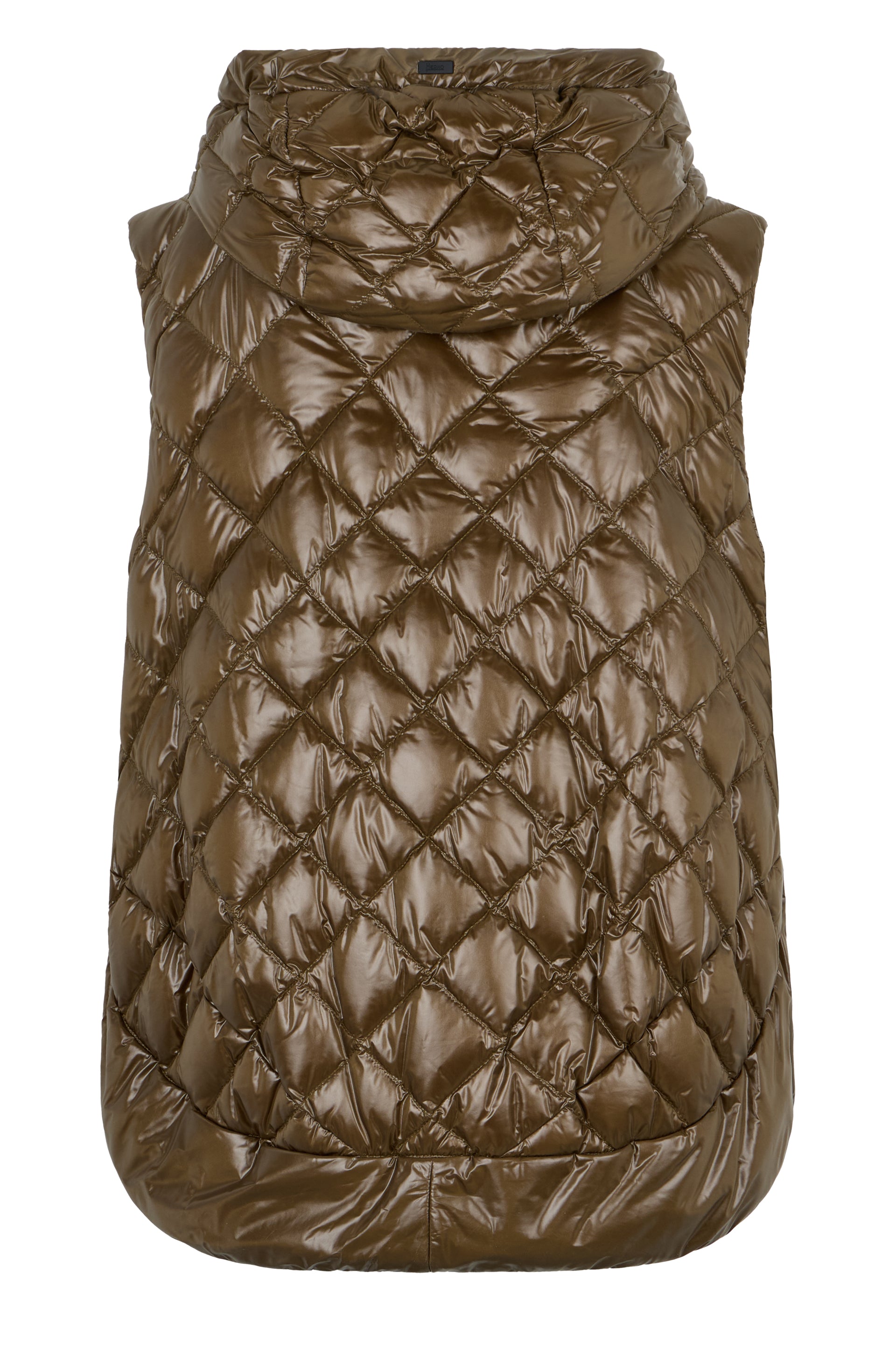 Brown padded vest with versatile design