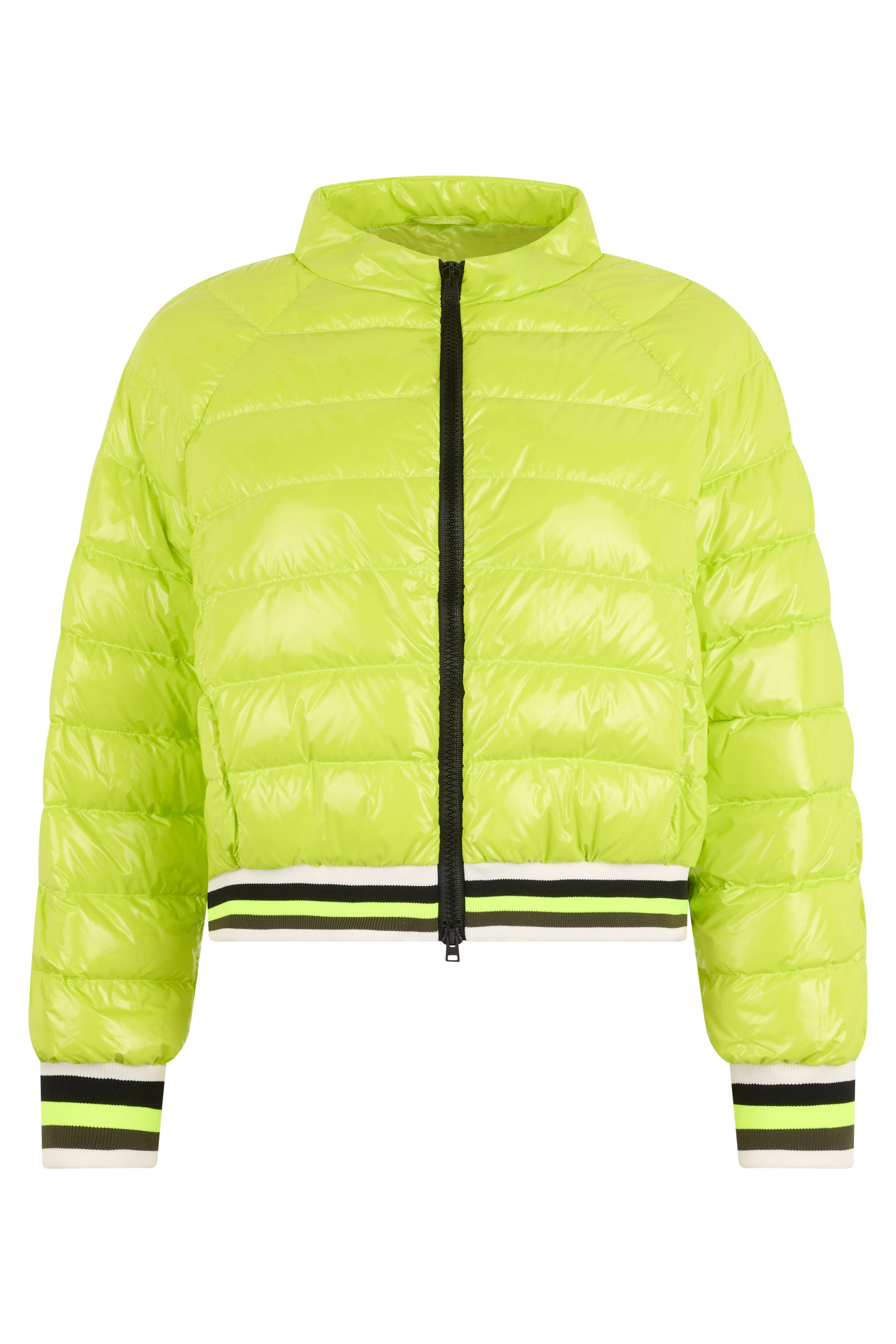 Lime green jacket with elastic waist