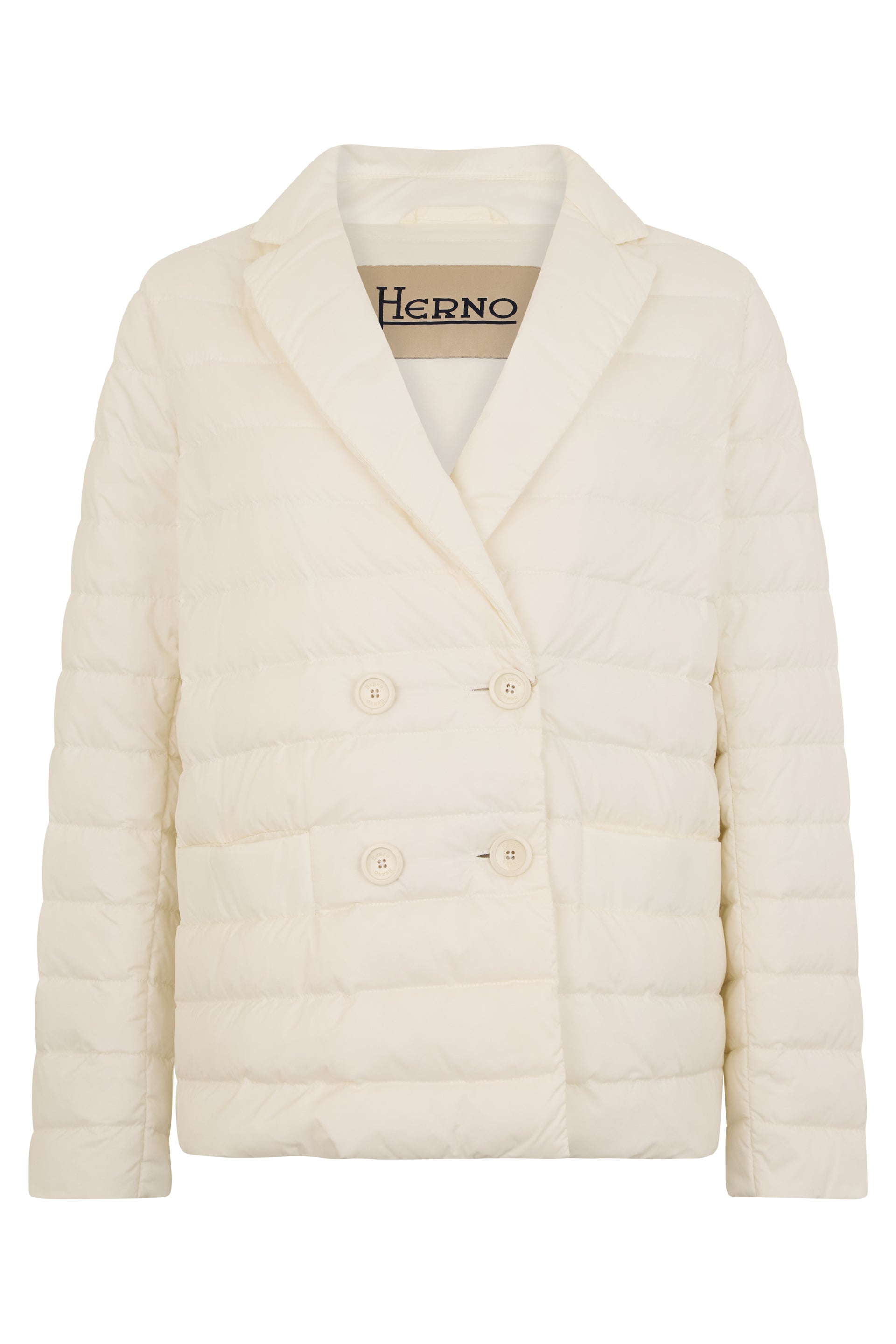 Elegant down jacket in shades of off-white