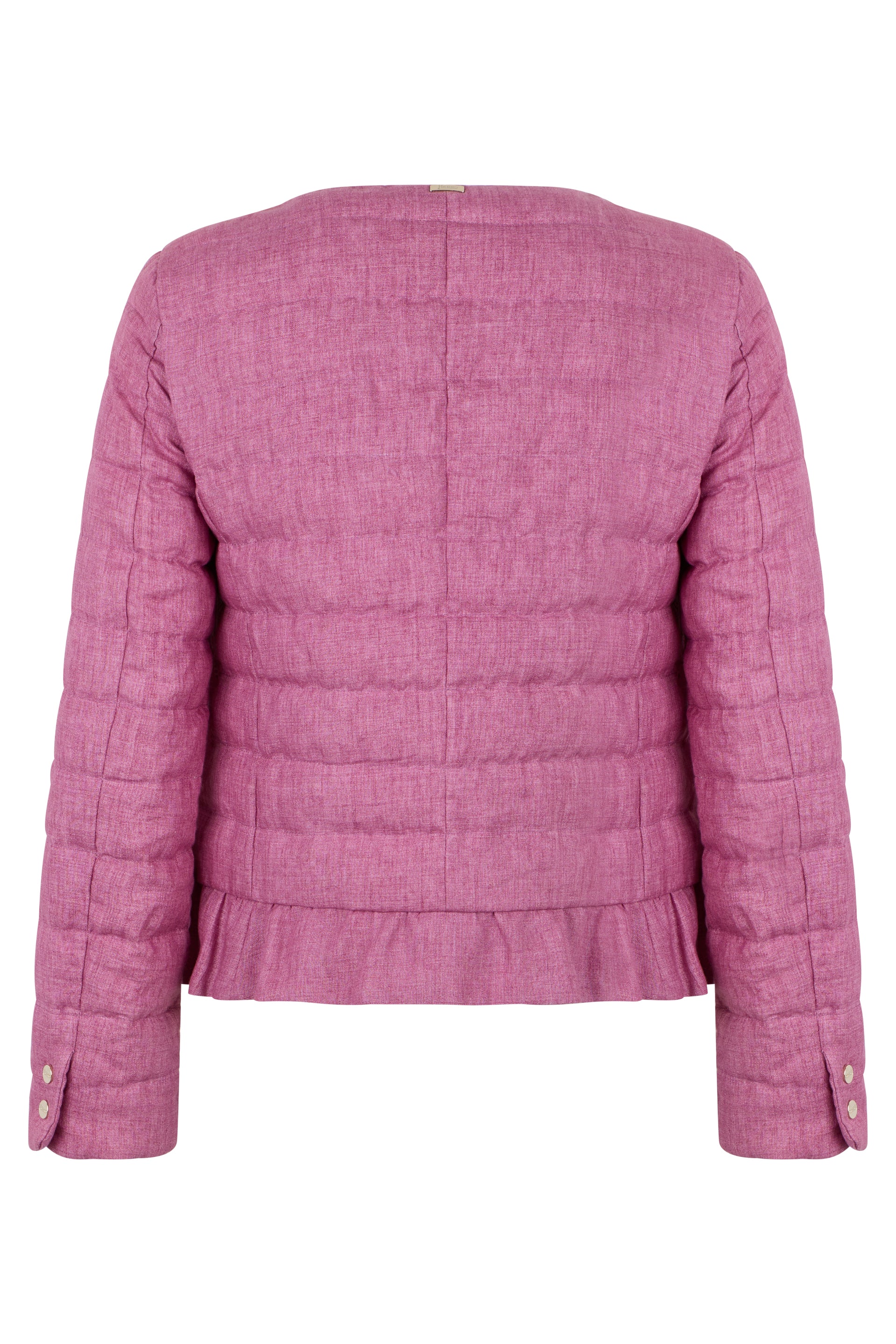 Elegant padded jacket with frill