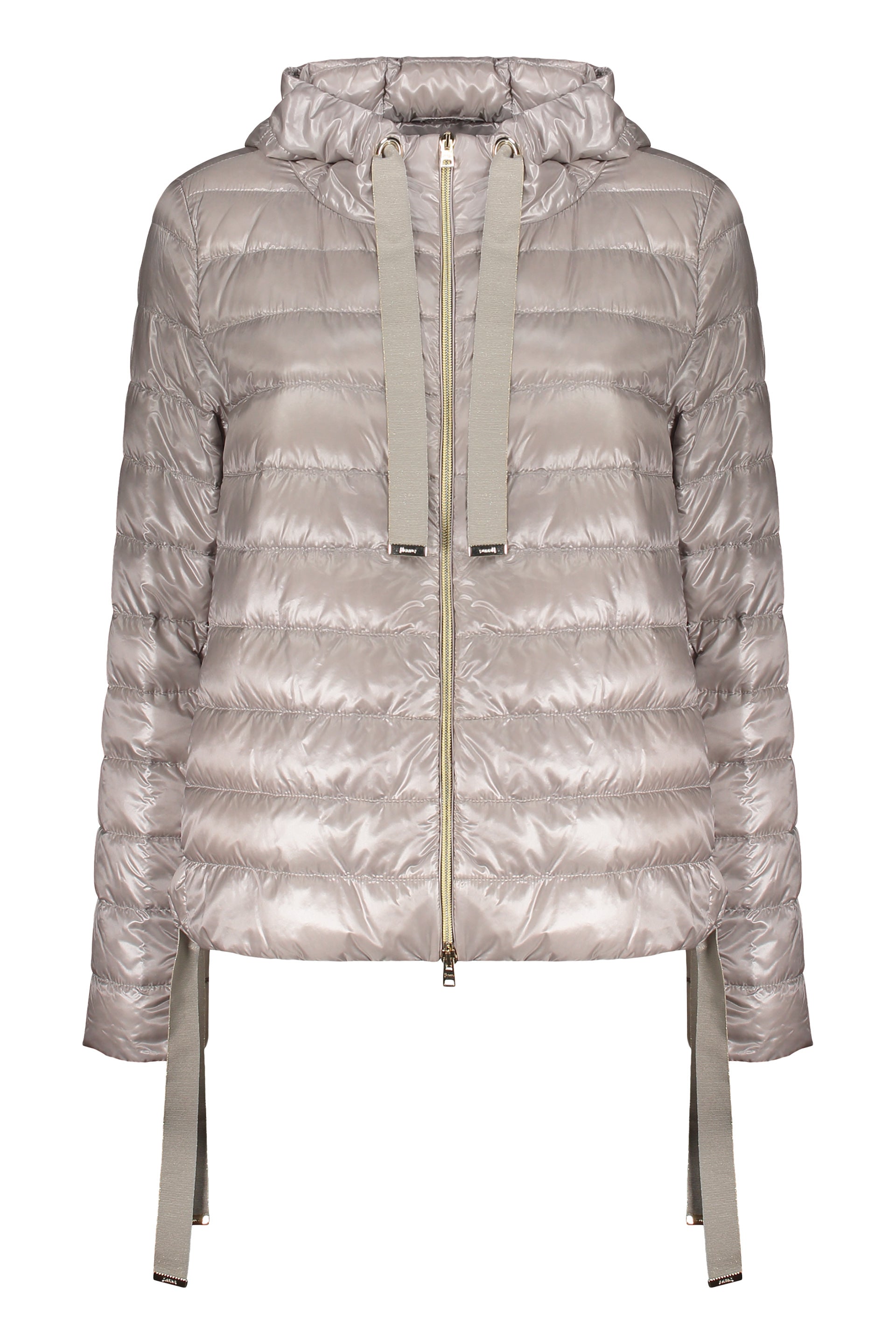 Shiny Lightweight Padded Jacket with Hood
