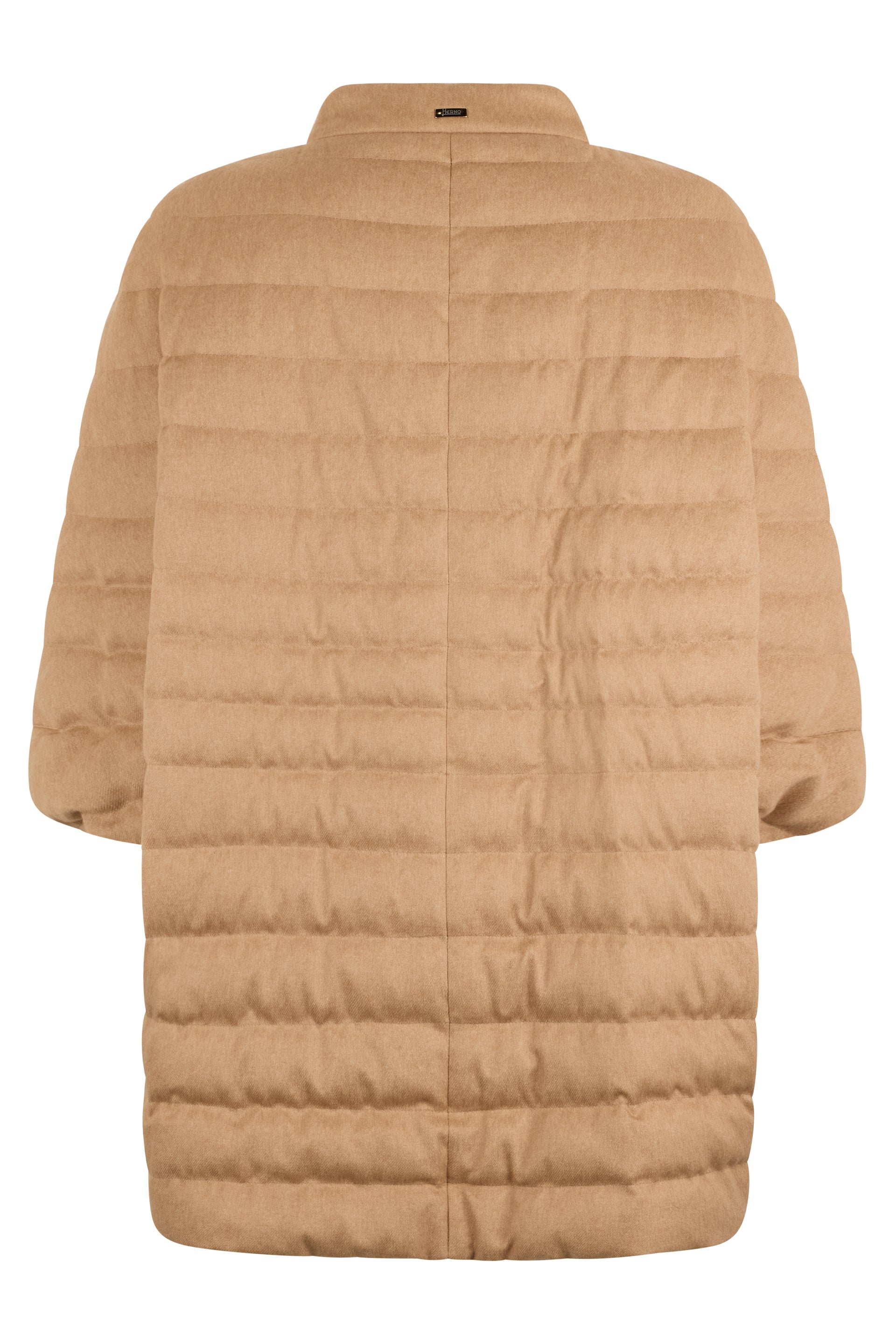 Beige oversized puffer jacket with versatile design