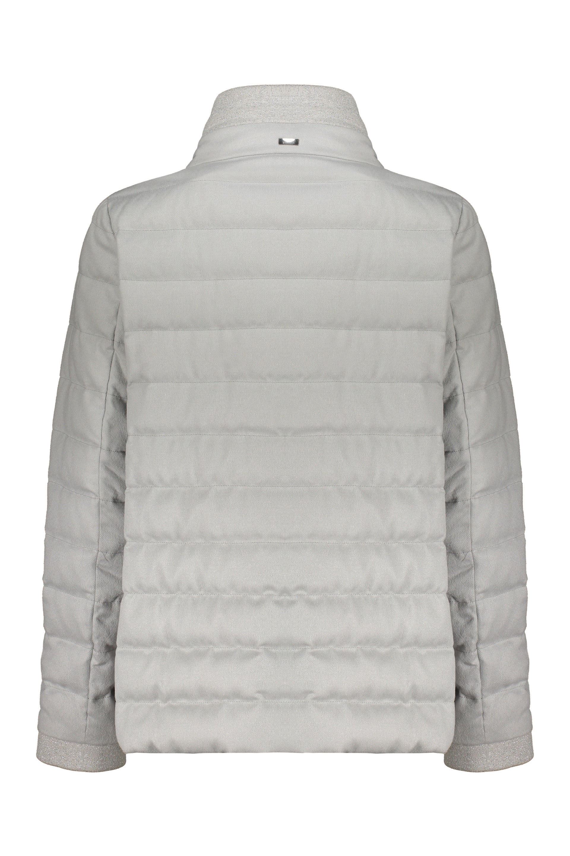 Light quilted jacket with adjustable collar