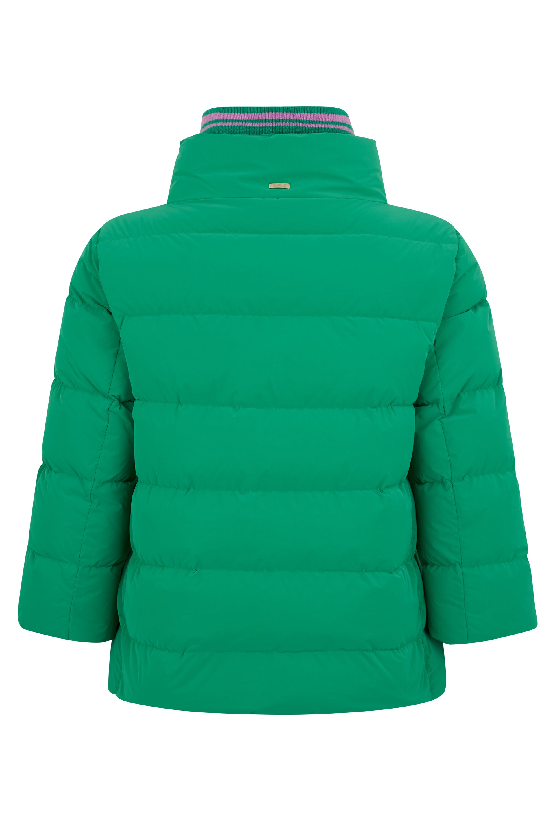 Modern green padded jacket and comfortable