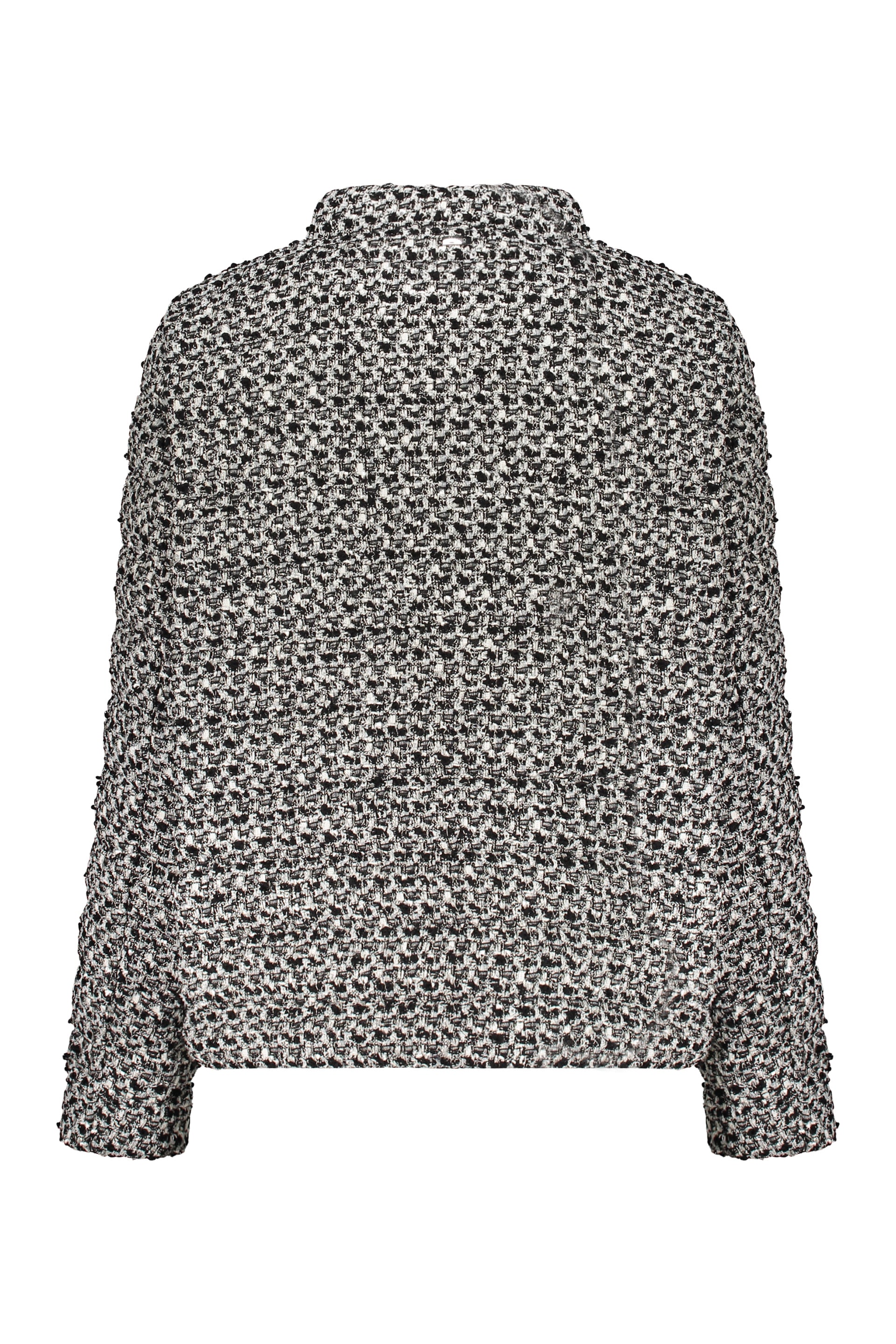 Bouclé knit down jacket