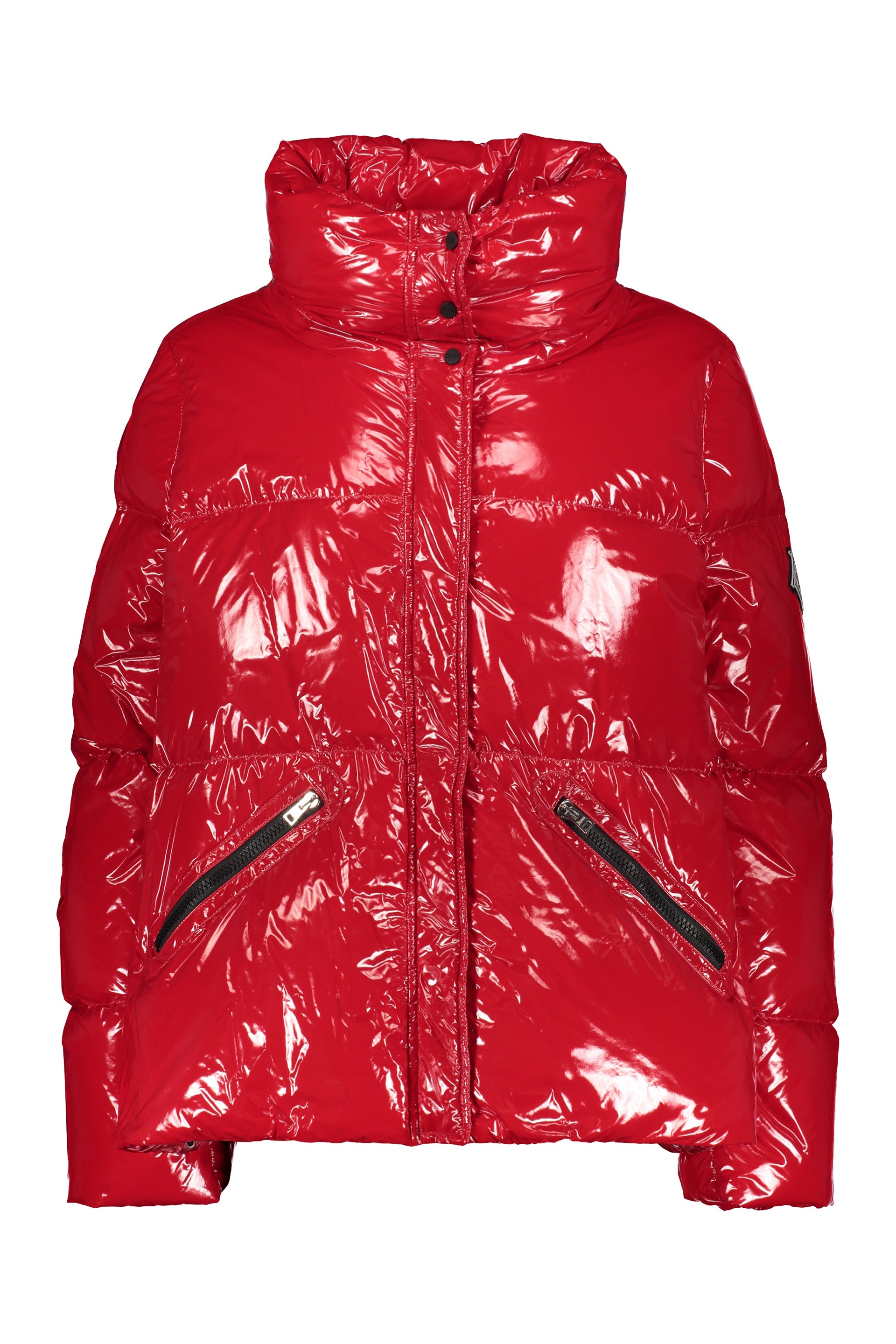Glossy nylon down jacket