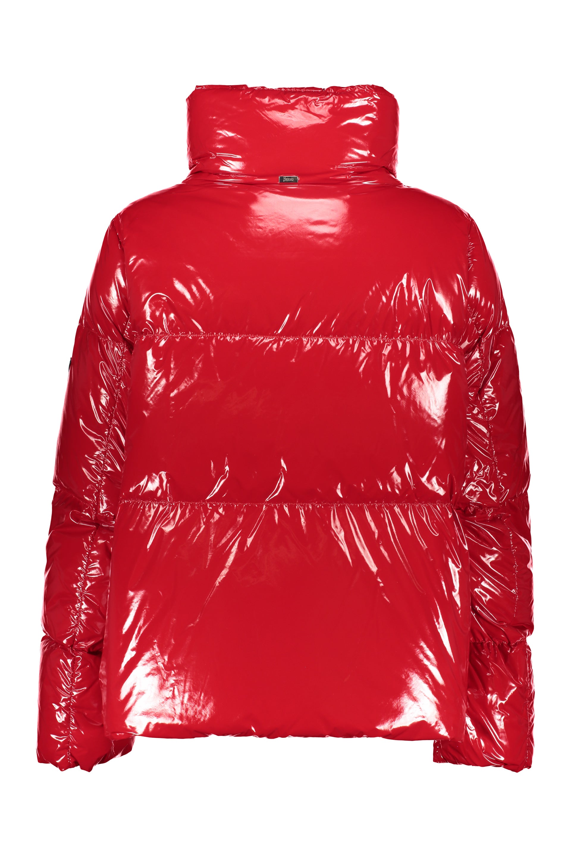 Glossy nylon down jacket
