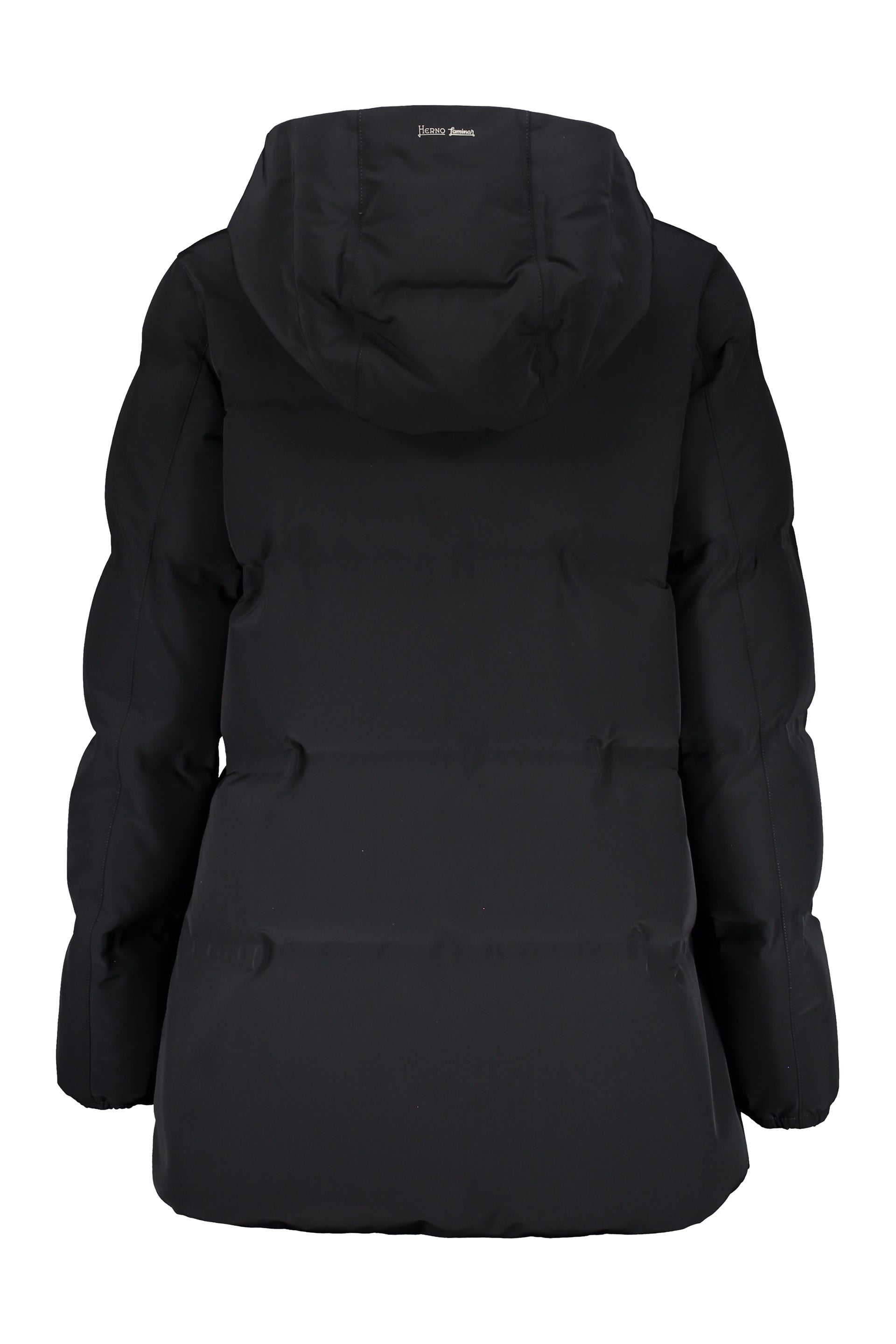 Black padded jacket with hood