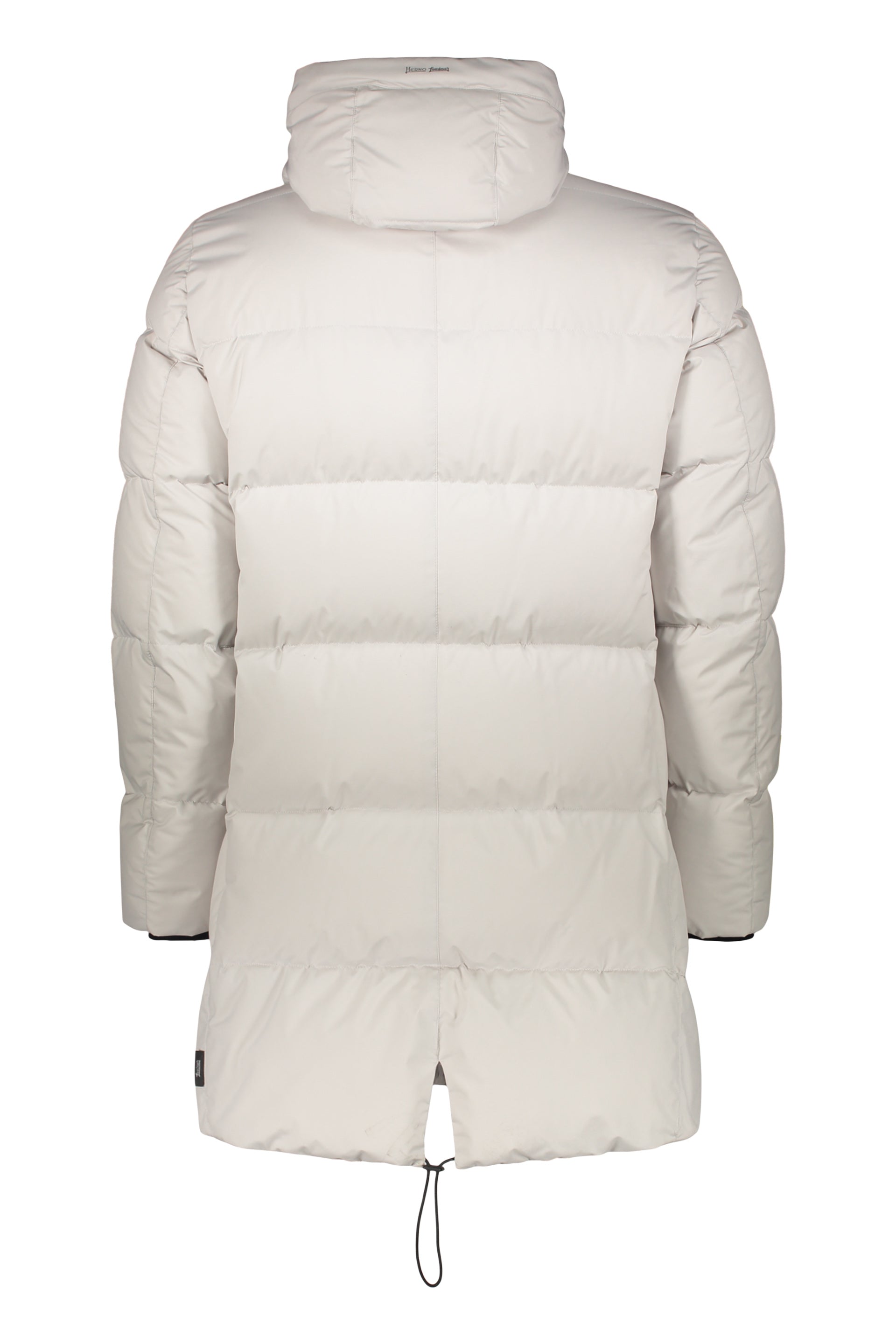 Zip and snap button fastening down jacket