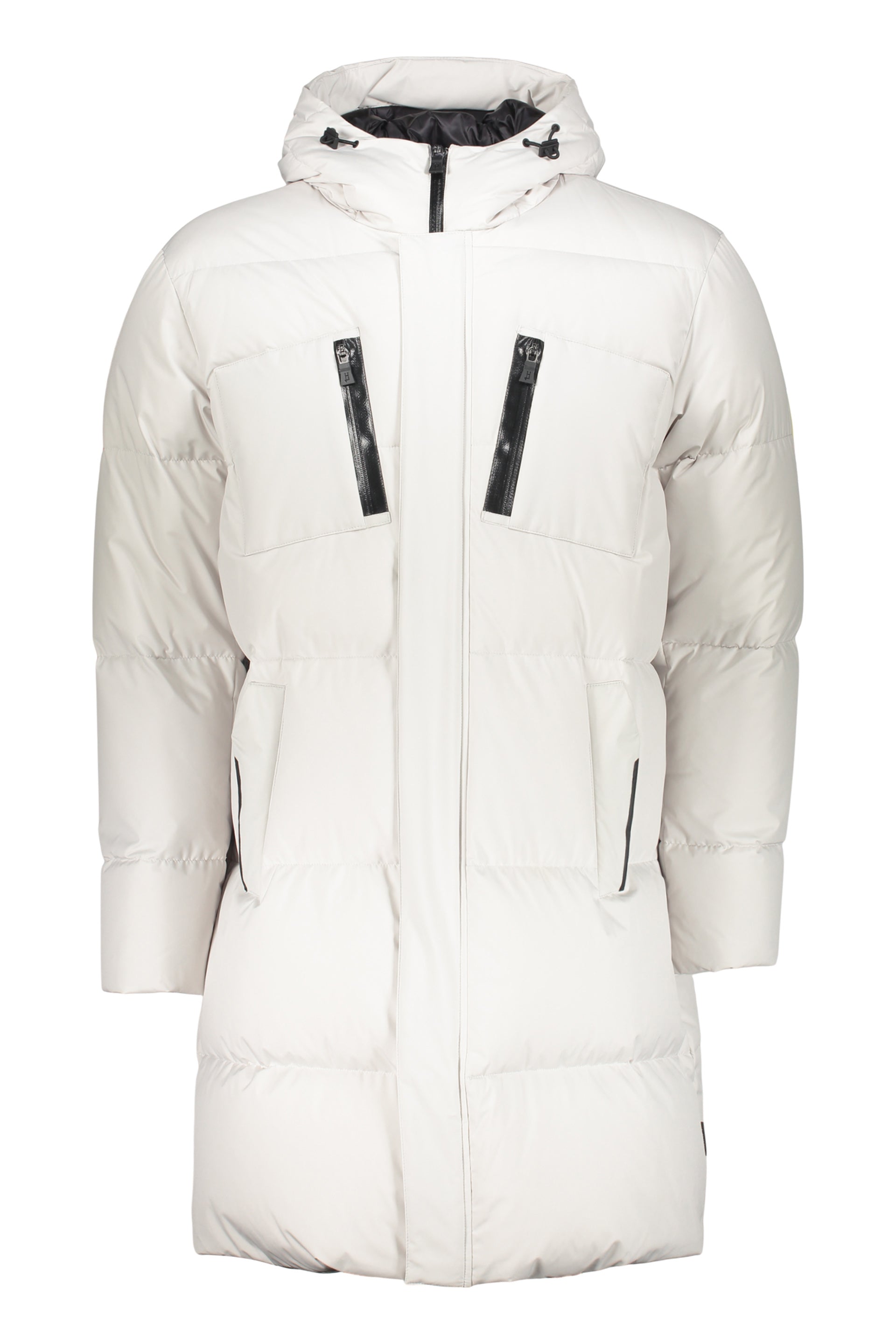 White winter jacket with hood