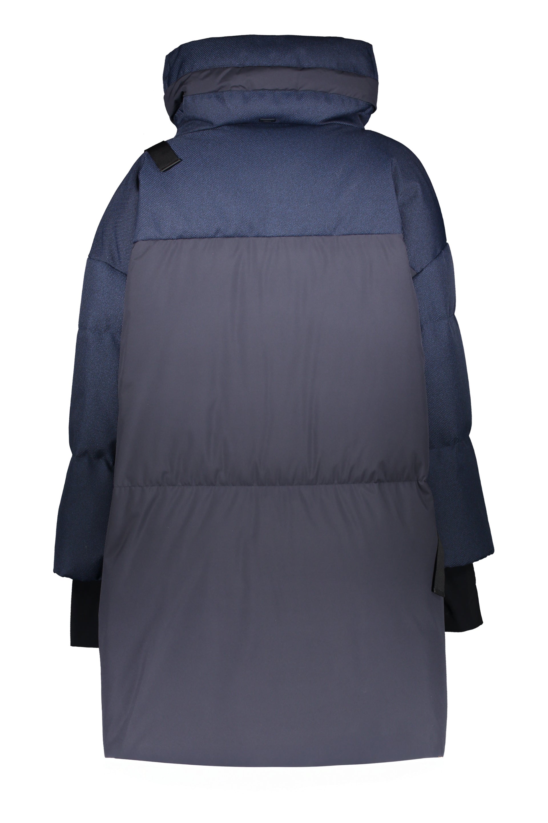 Blue winter jacket with waterproof hood