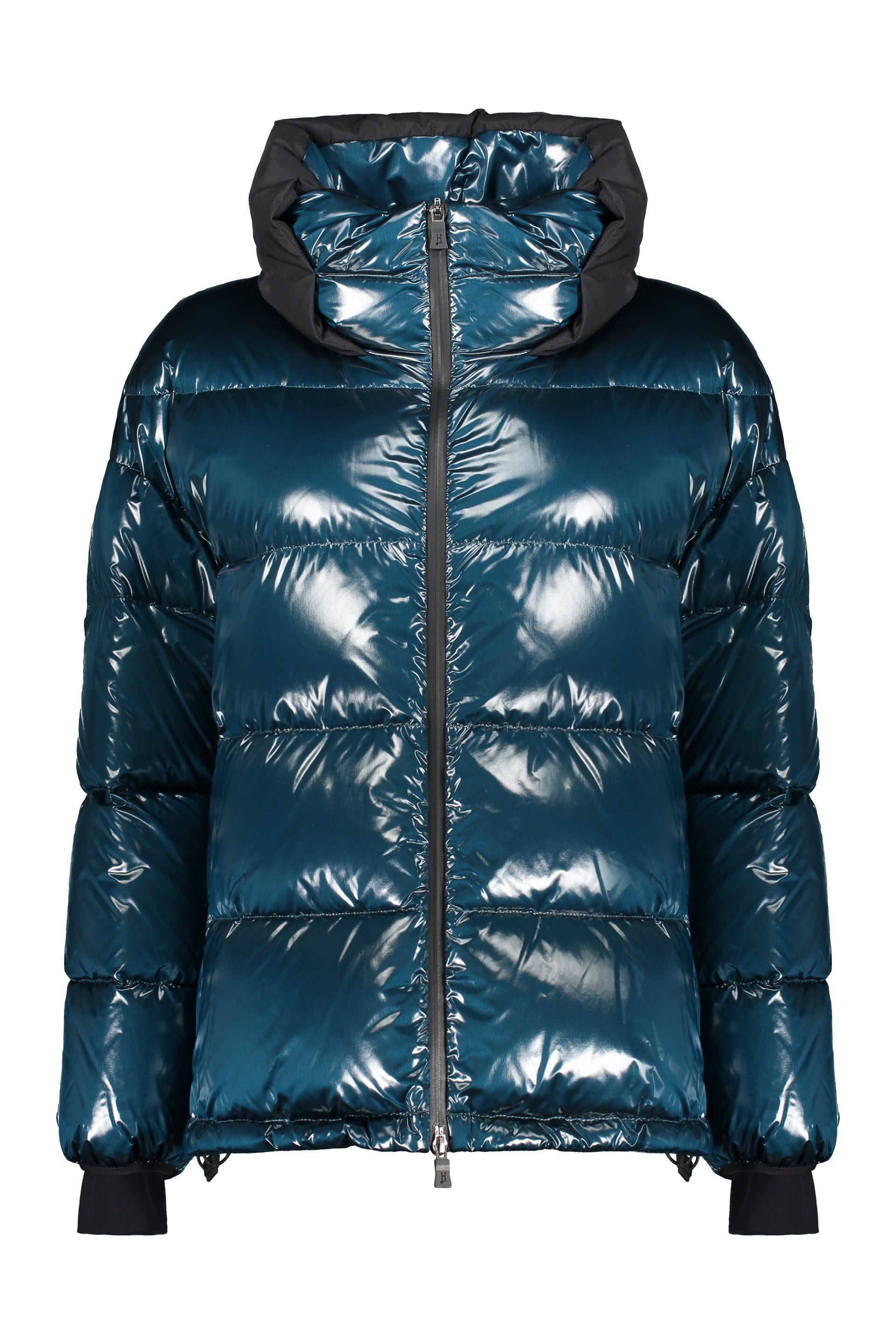 Glossy nylon down jacket