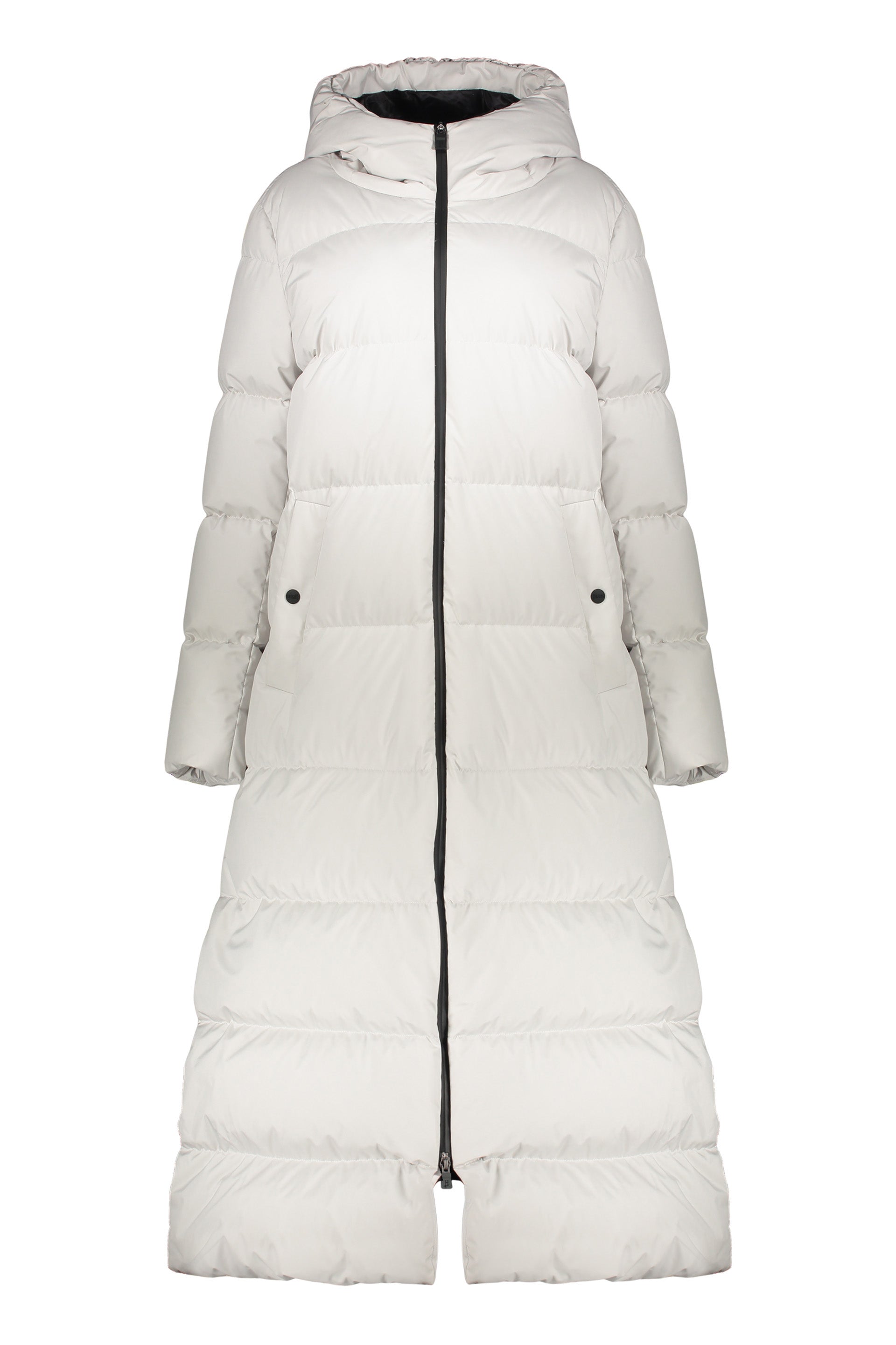Down jacket with elegant hood