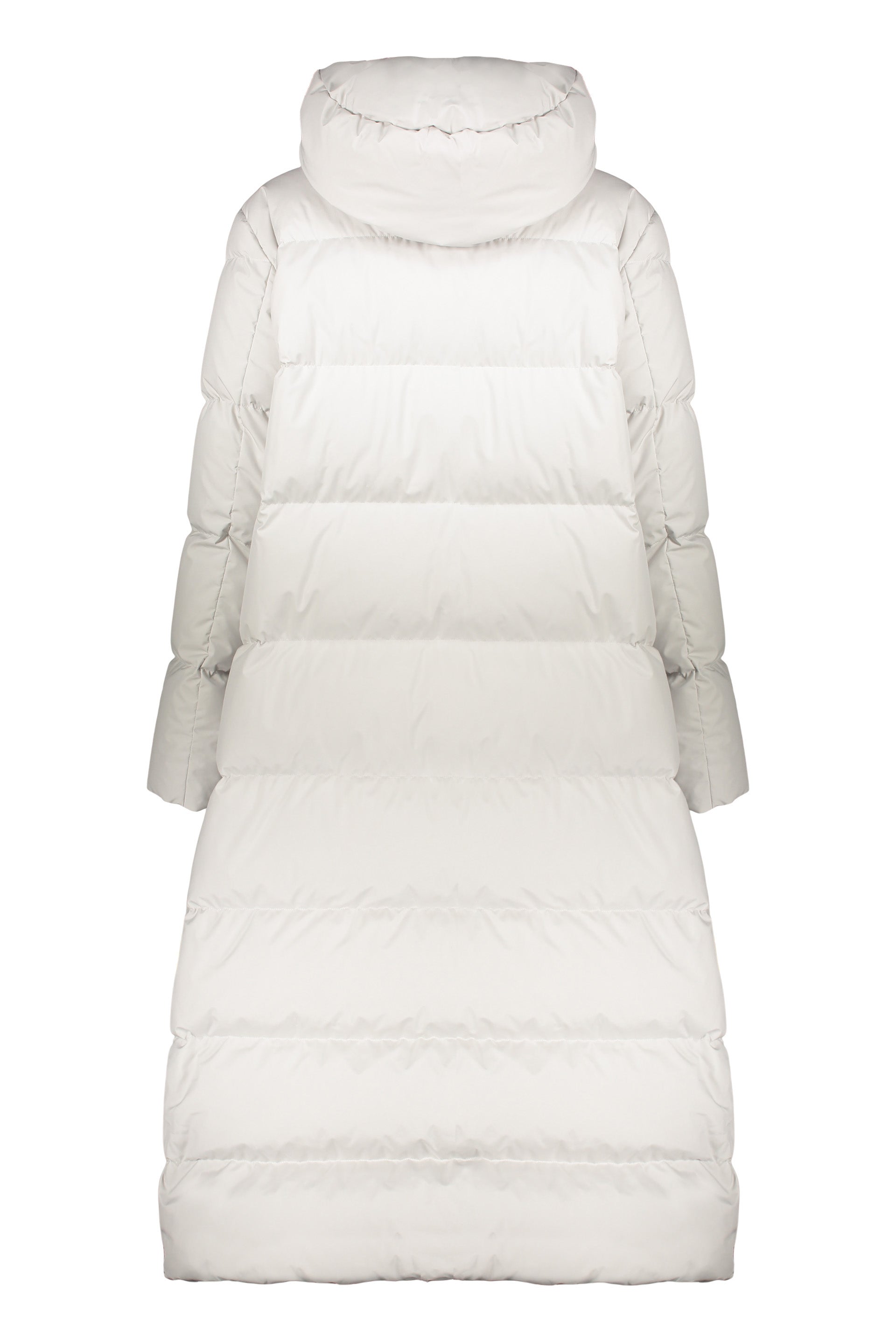 Down jacket with elegant hood