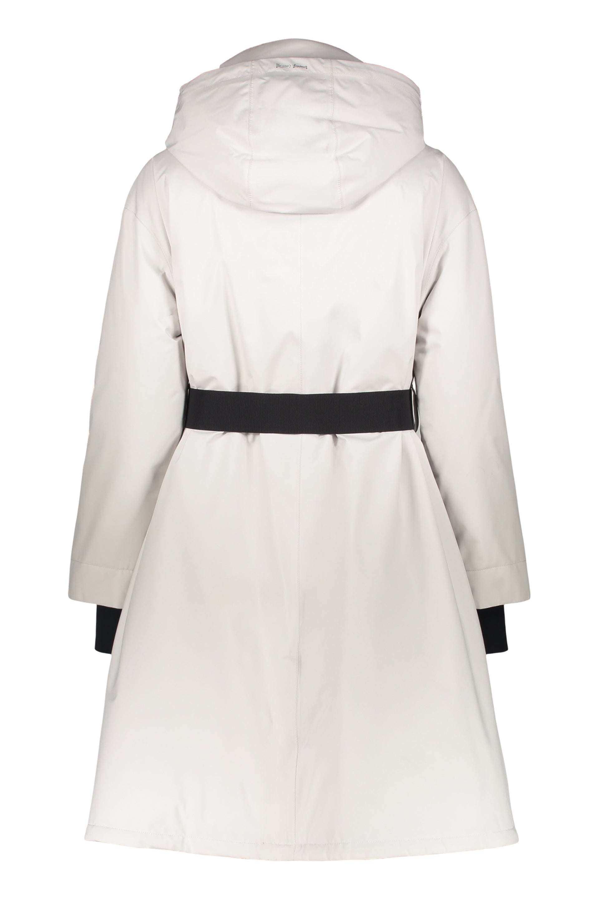 Elegant down jacket with belt