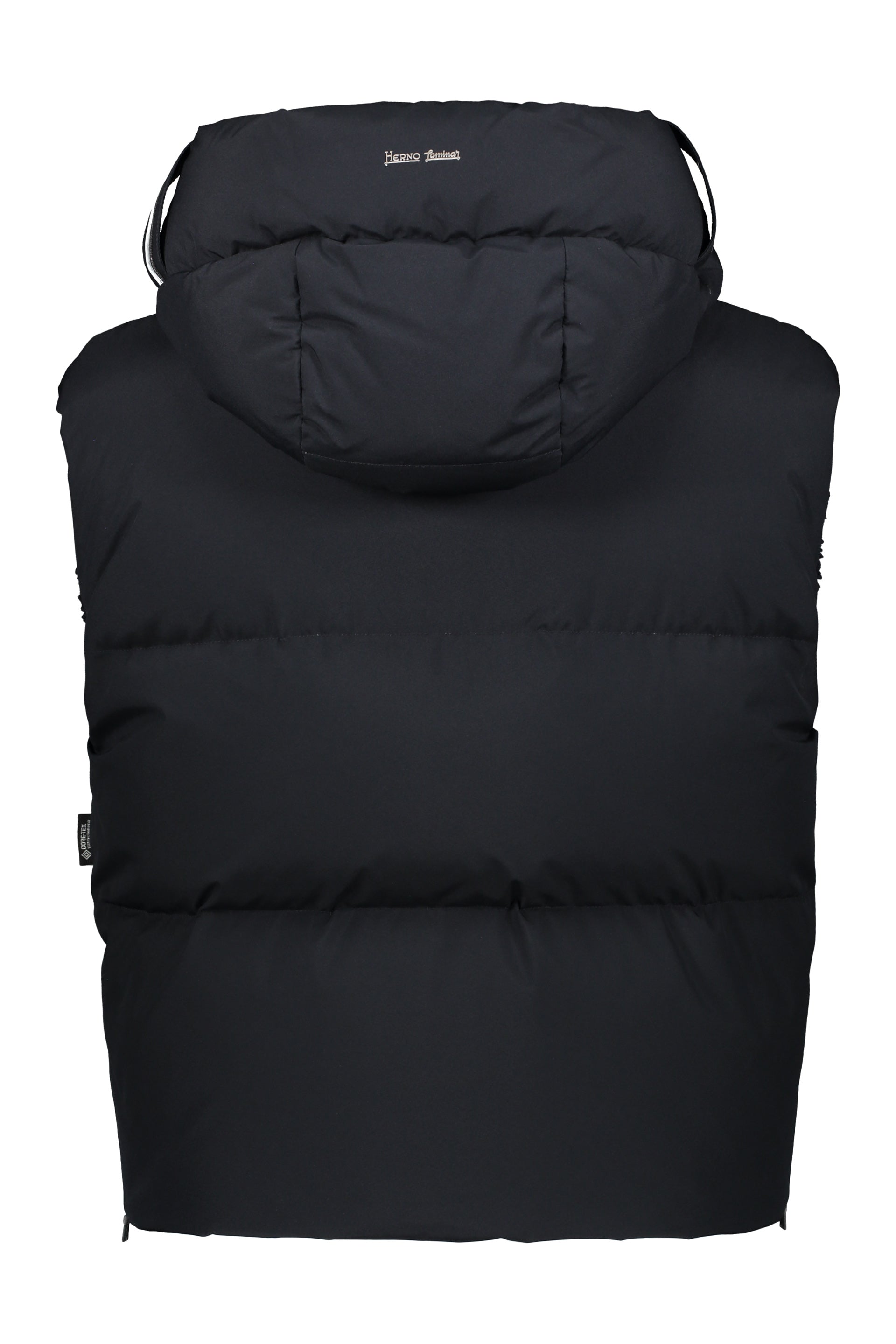 Elegant black sleeveless hoodie