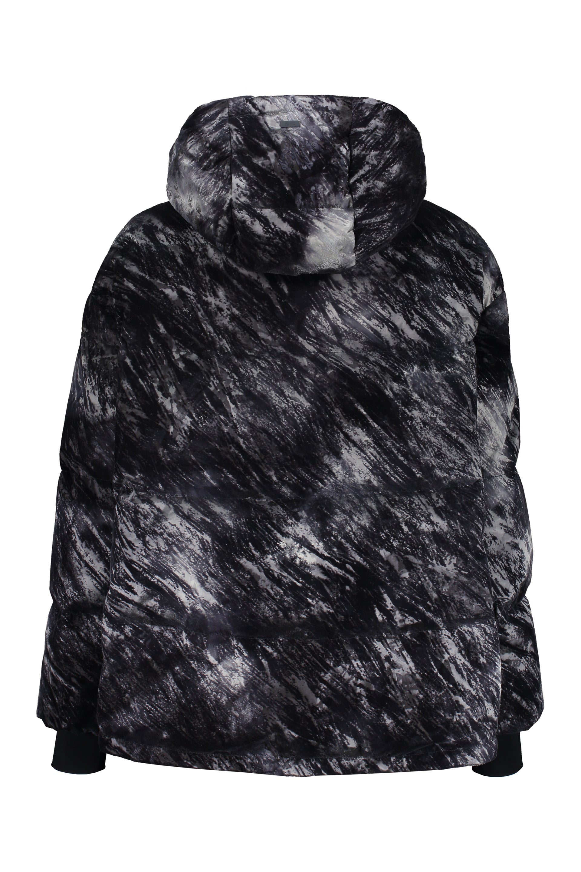 Elegant winter down jacket with hood and pockets