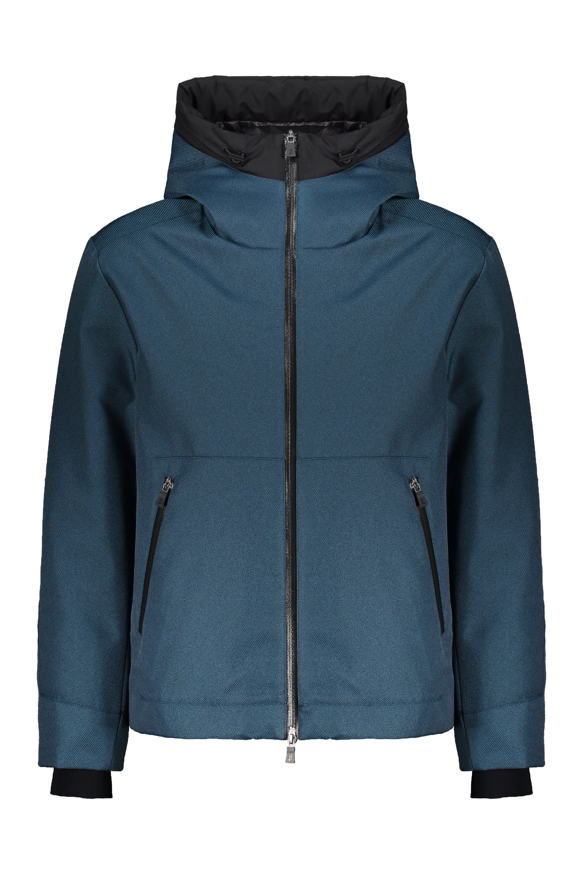 Modern jacket with hood, secure pockets