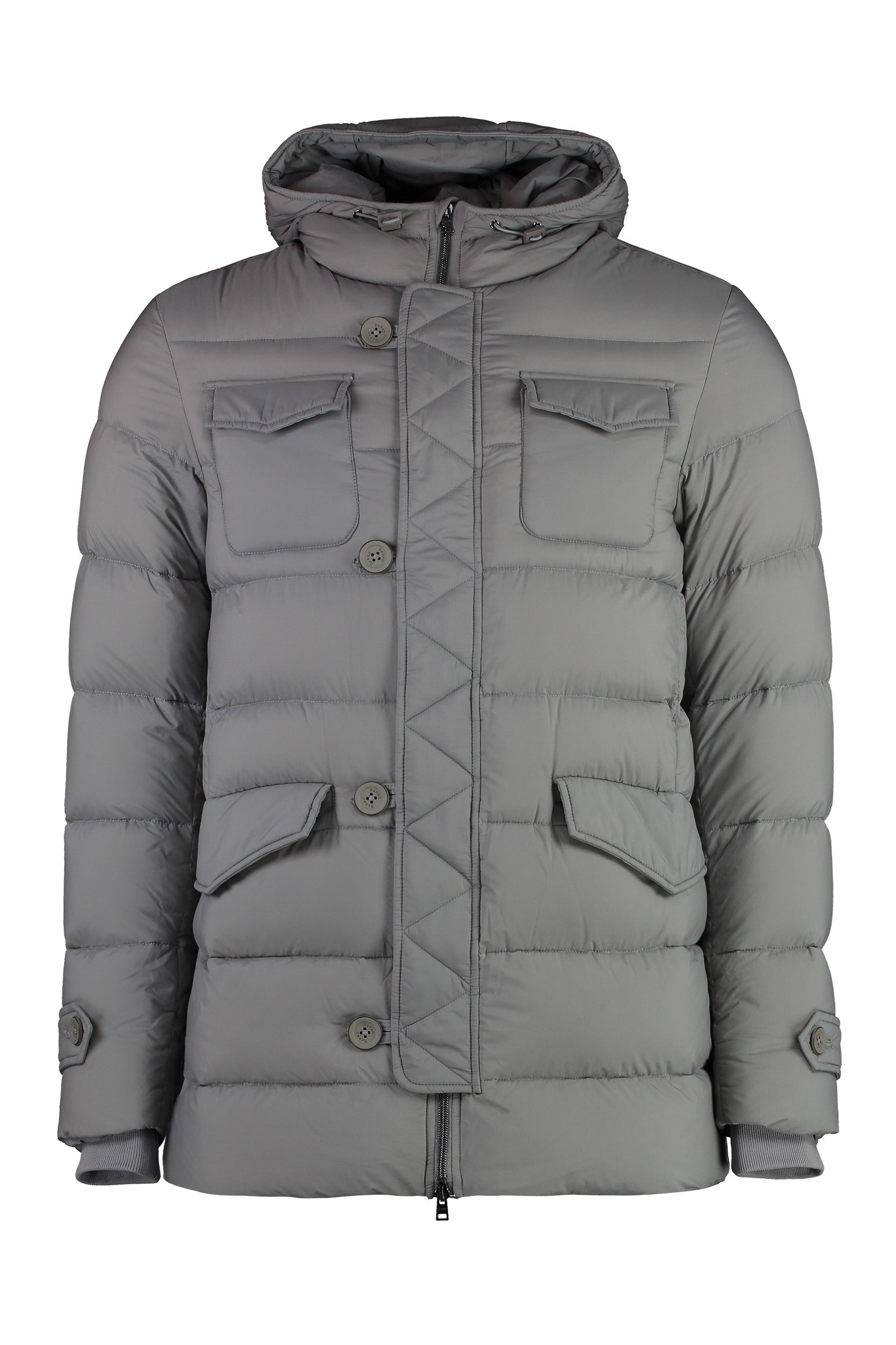 L’Eskimo Hooded nylon down jacket