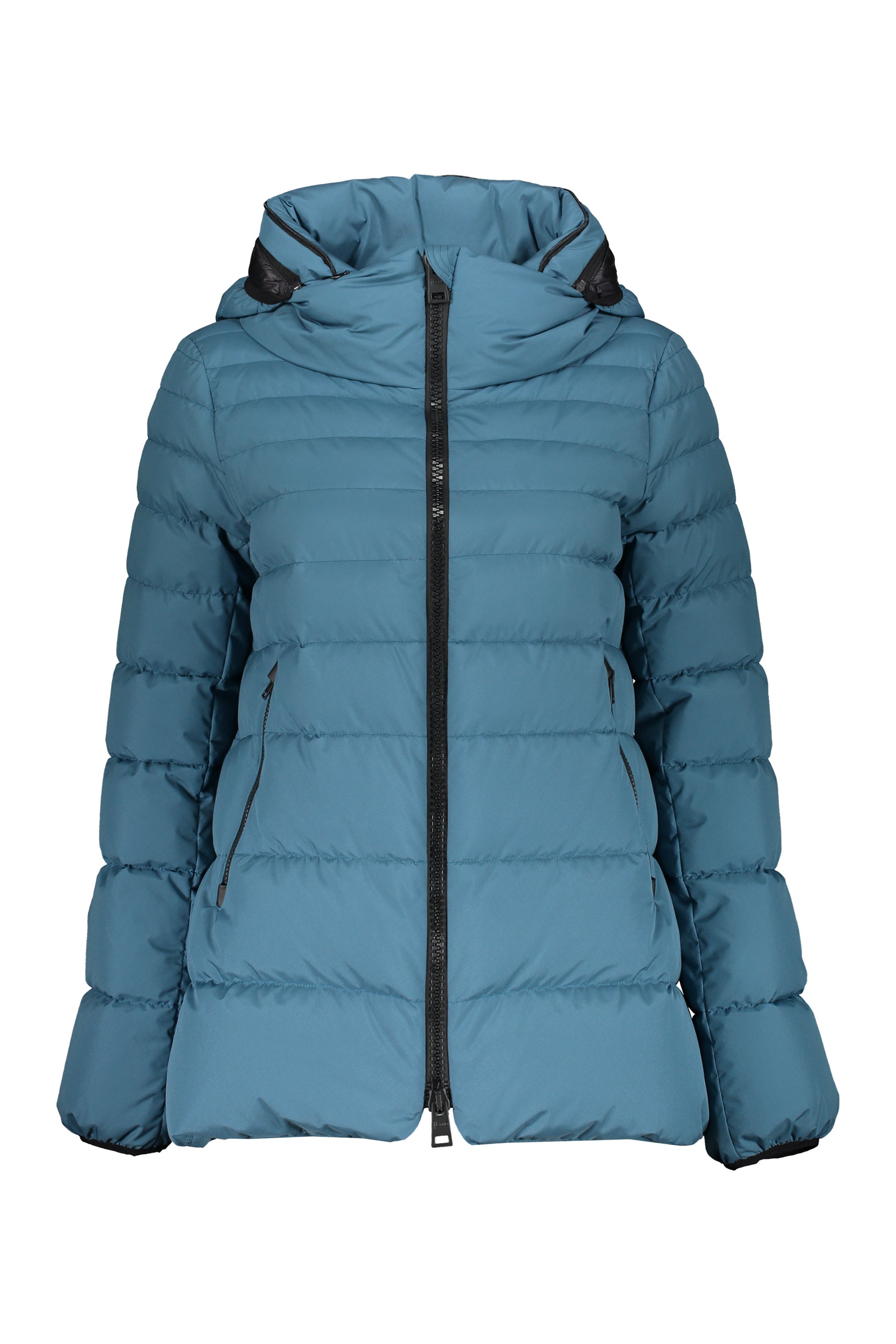 Down jacket blue with hood