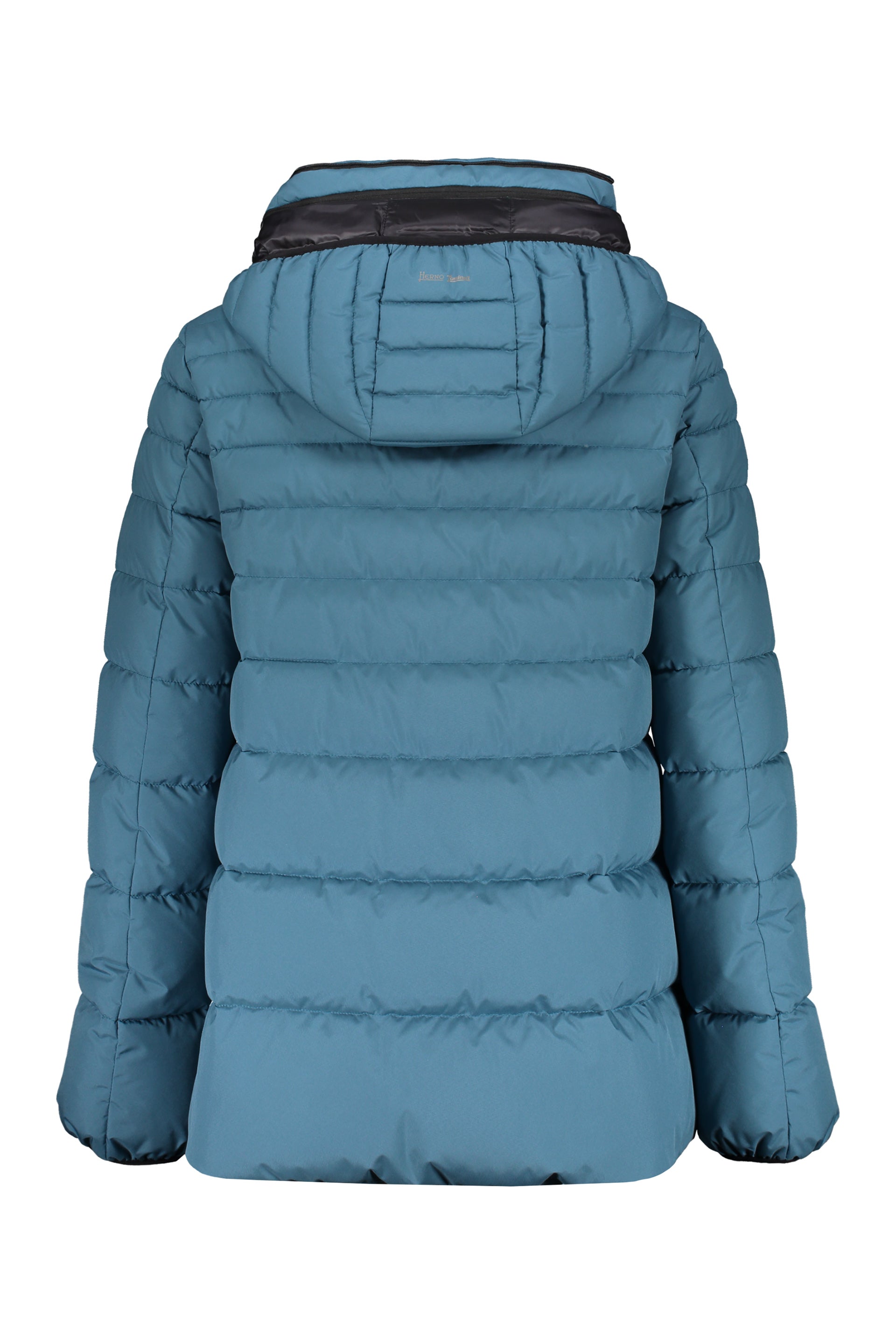 Down jacket blue with hood