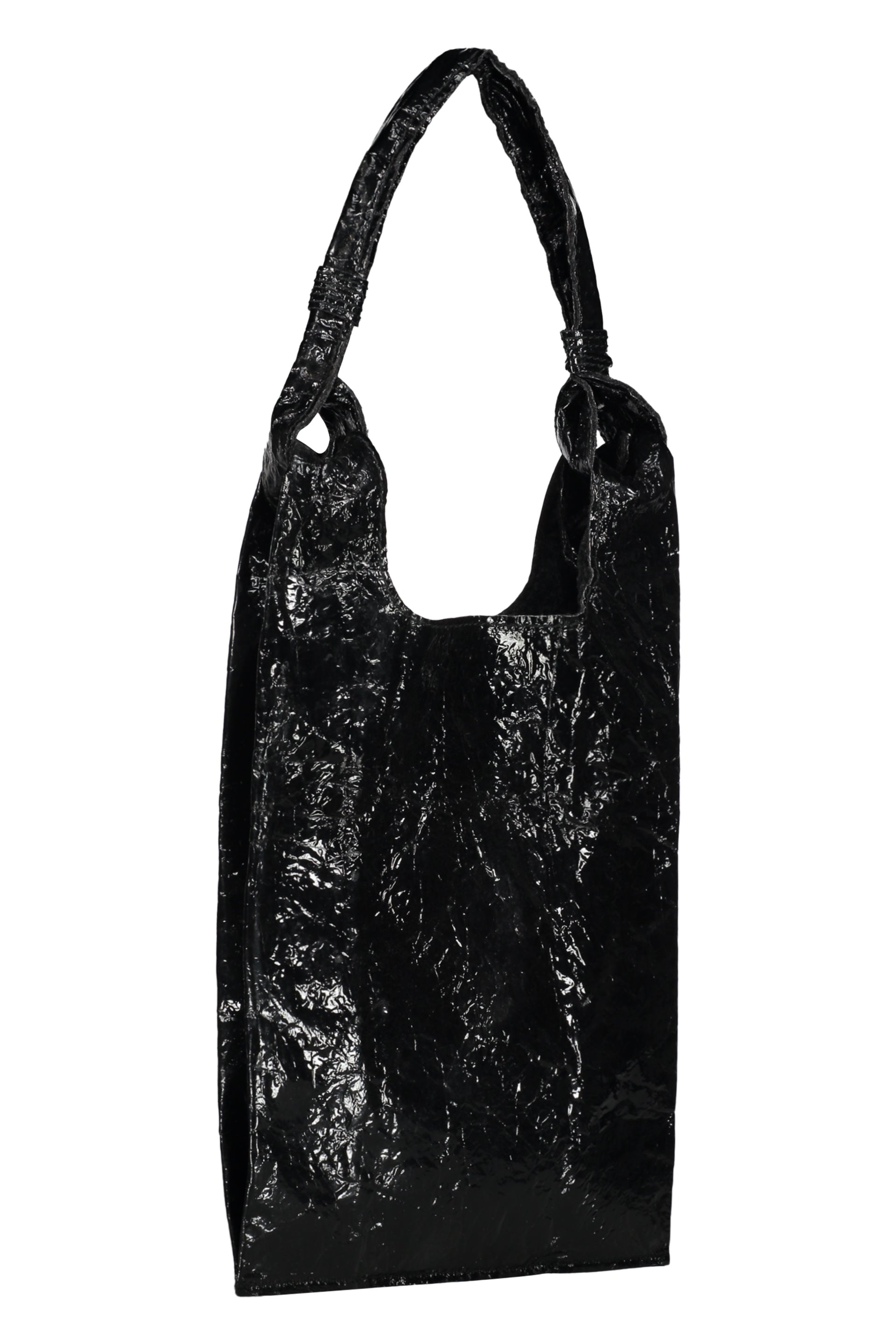 Patent leather tote bag