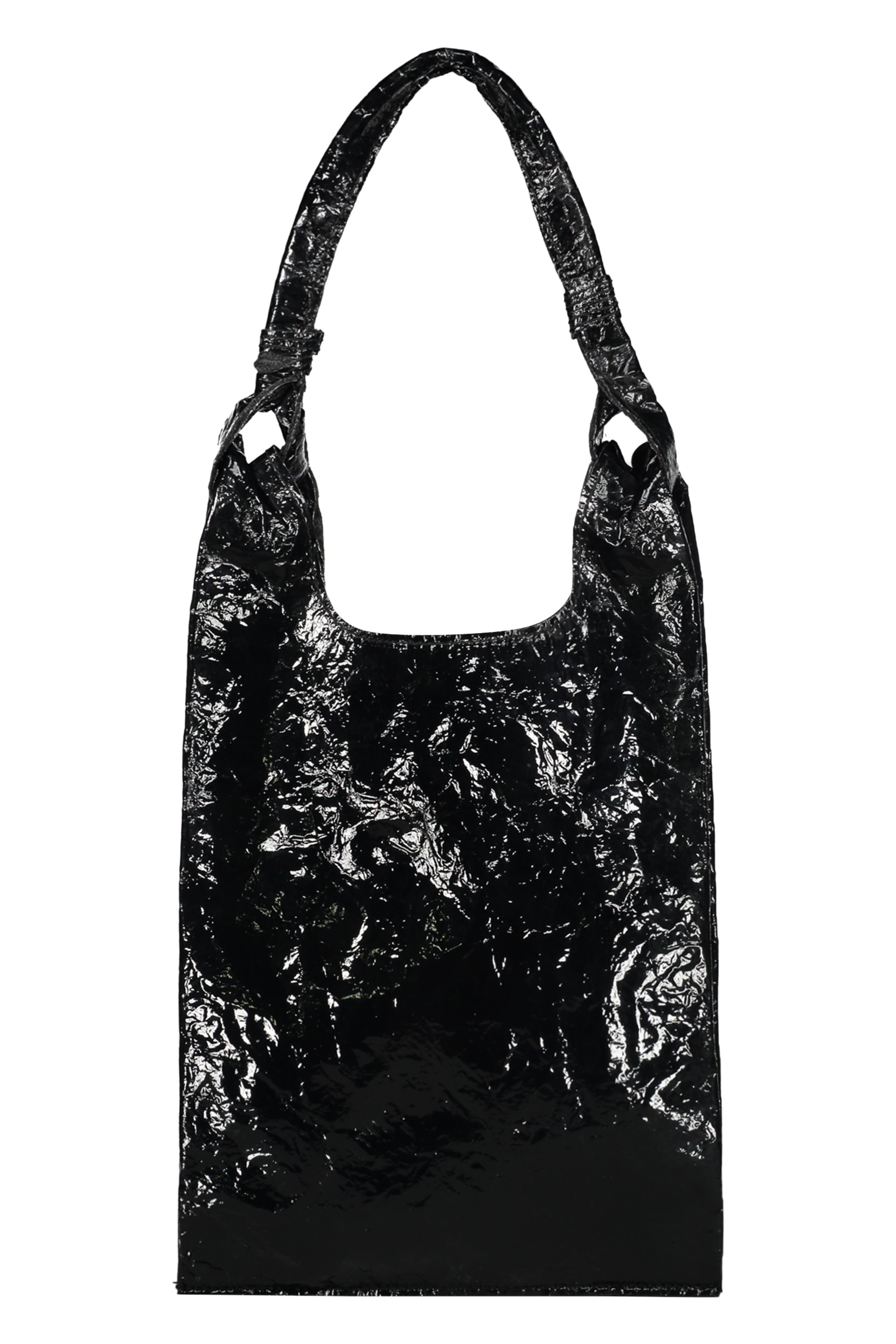 Patent leather tote bag