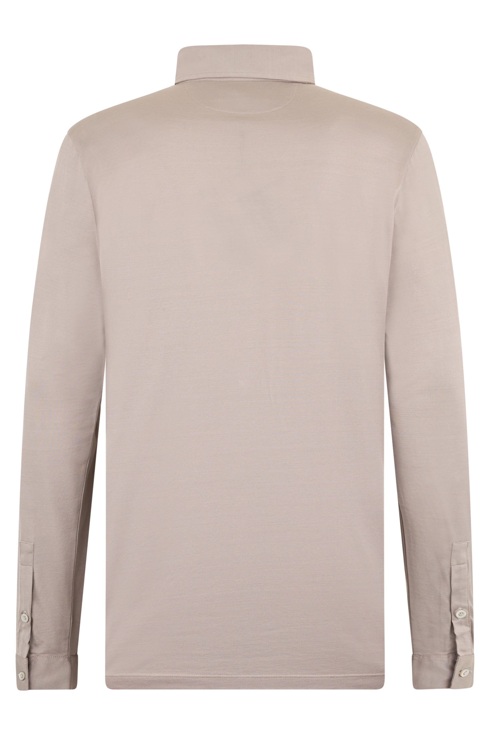 Long sleeve cotton polo shirt