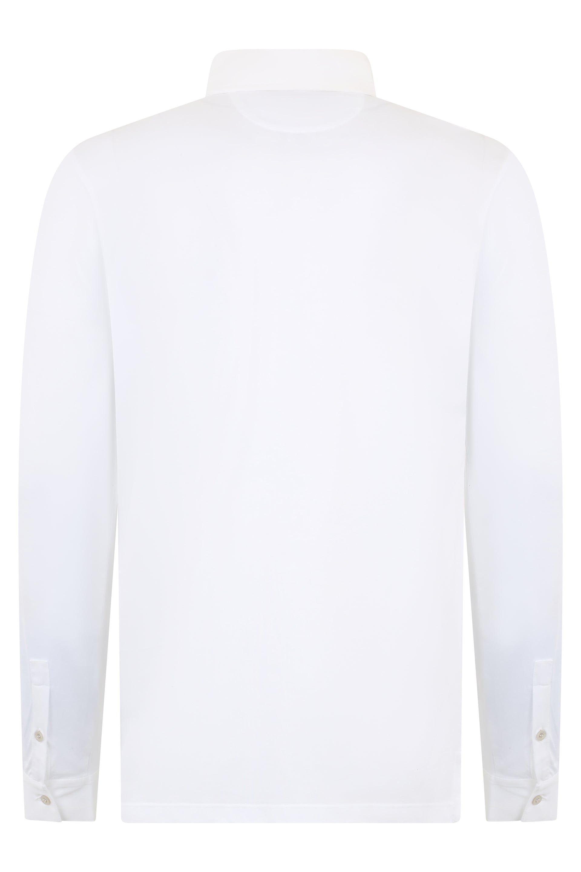 Long sleeve cotton polo shirt