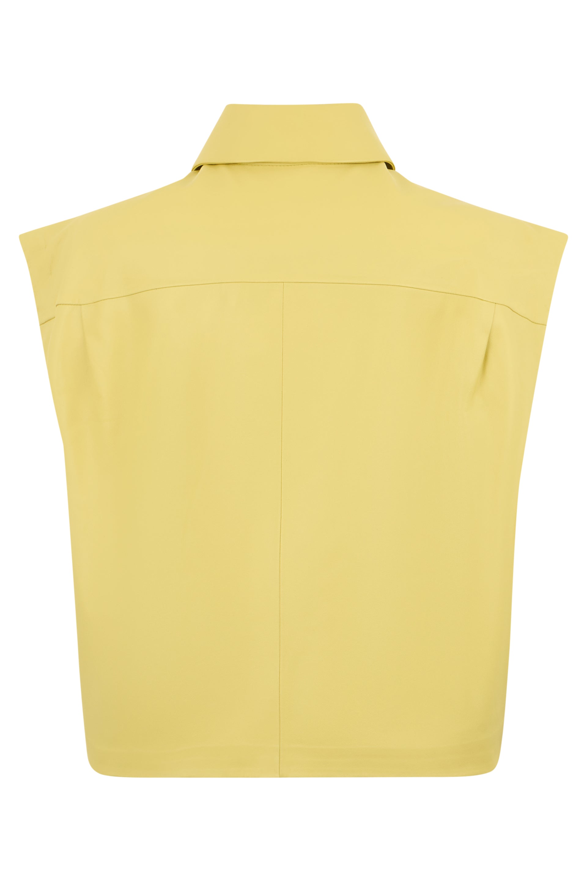 Yellow shirt without sleeves in light fabric