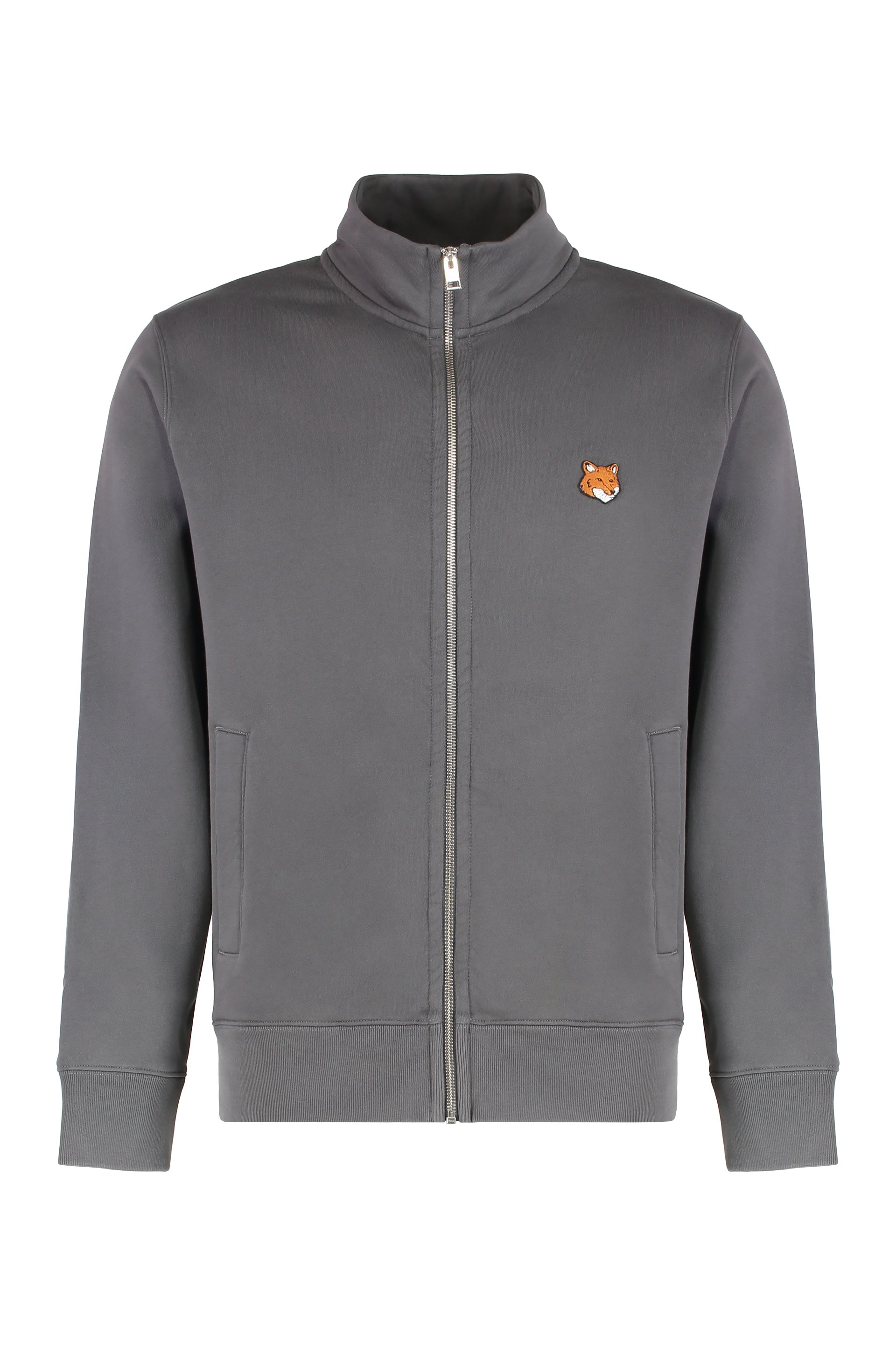 Full-zip sweatshirt in cotton