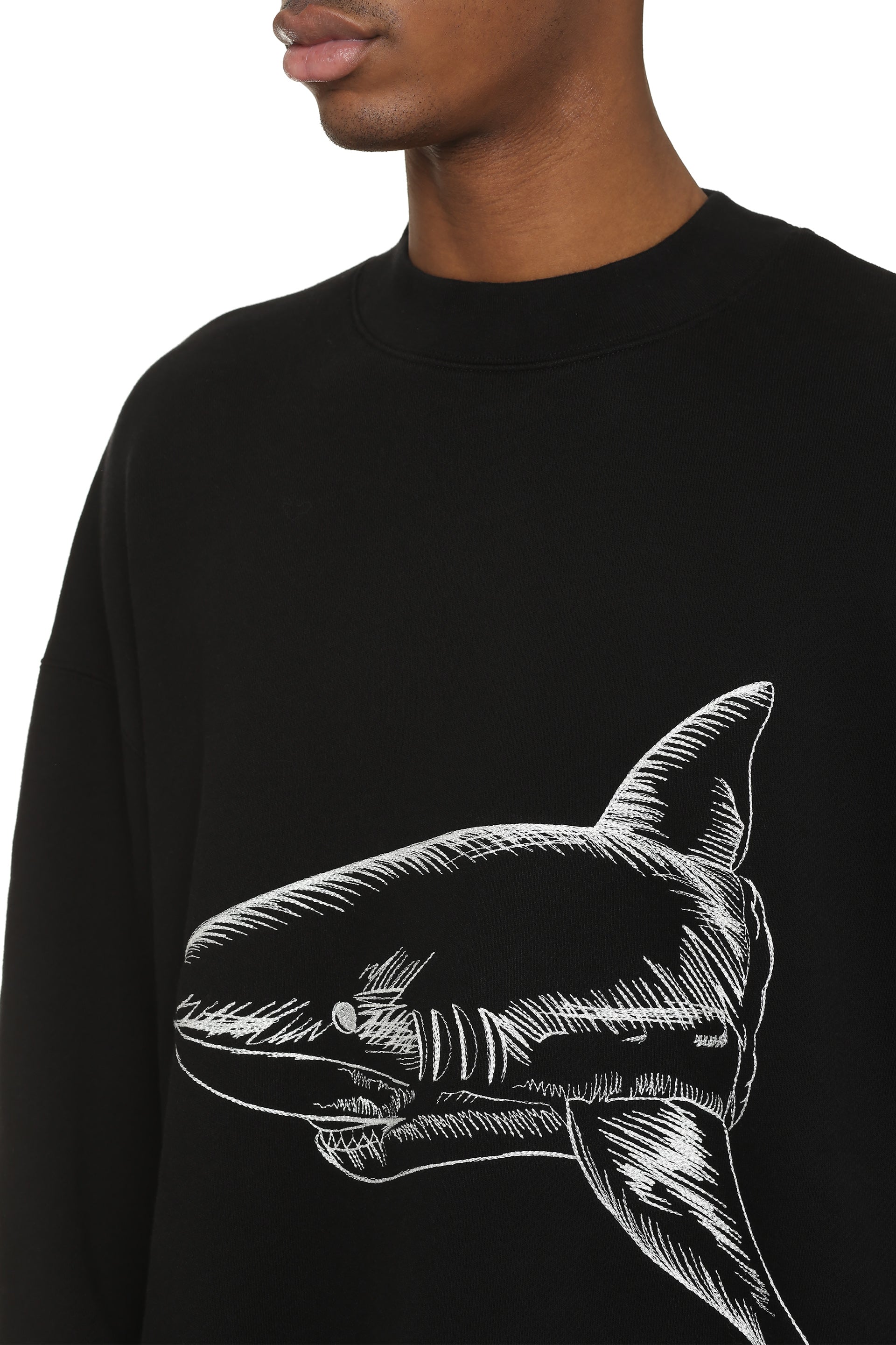 Cotton crew-neck sweatshirt