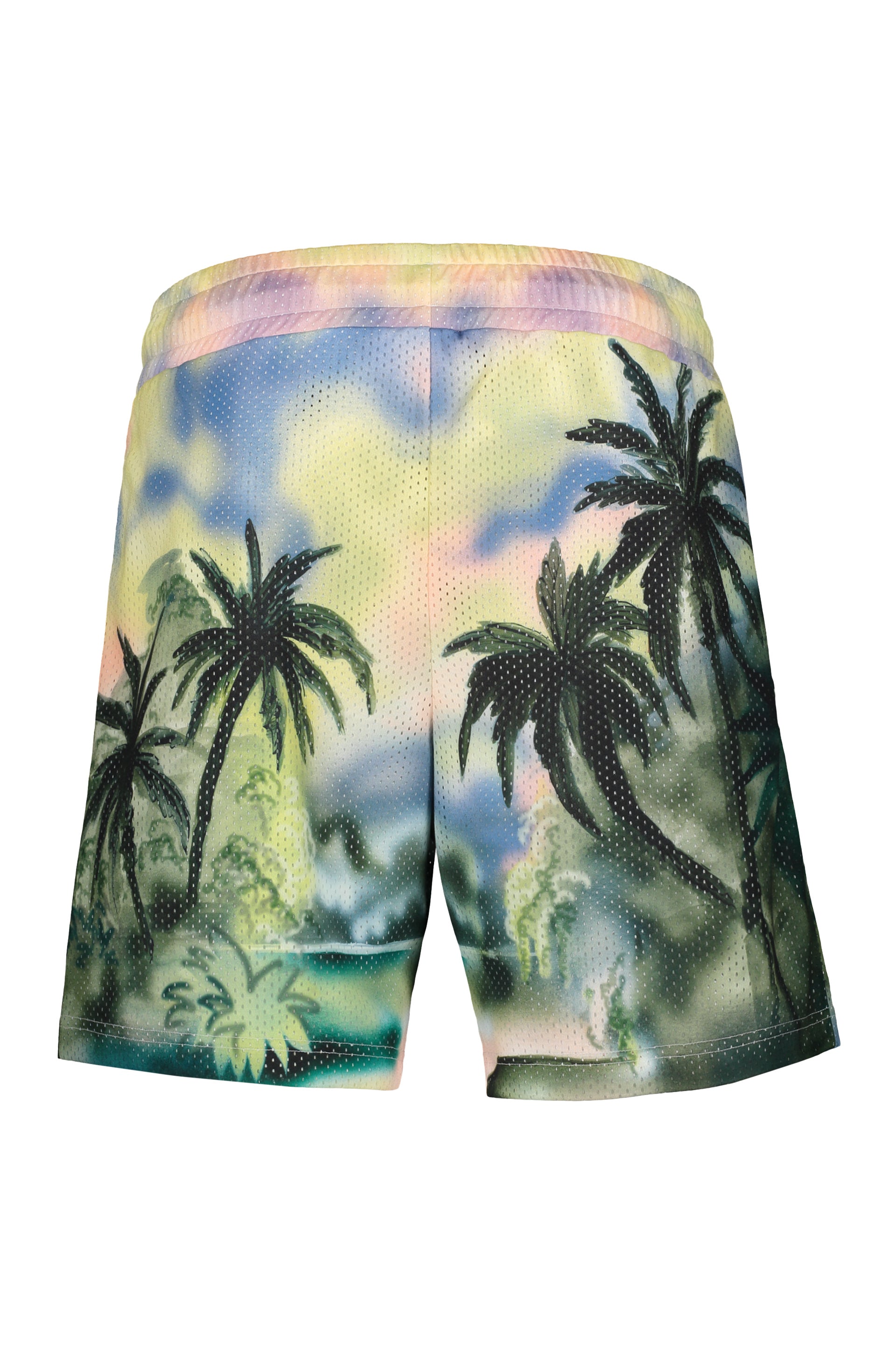 Printed techno fabric bermuda-shorts