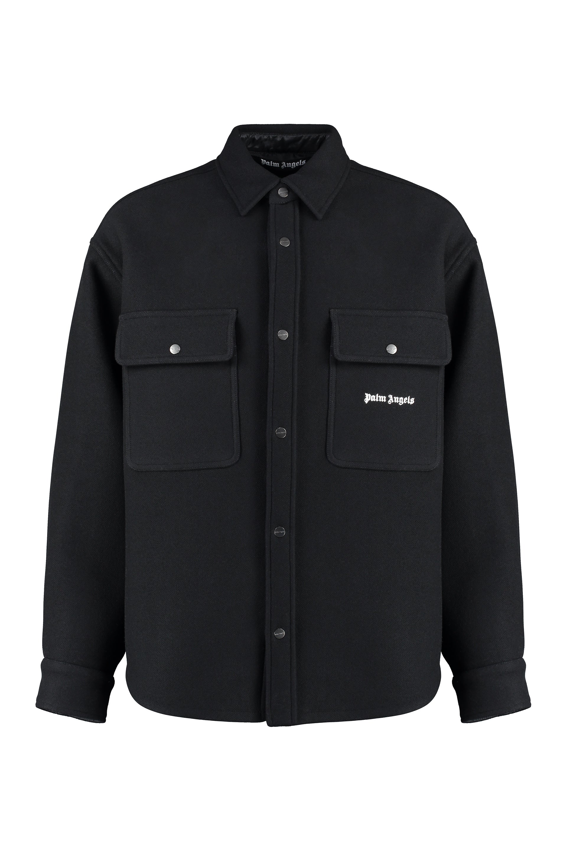 Virgin wool overshirt