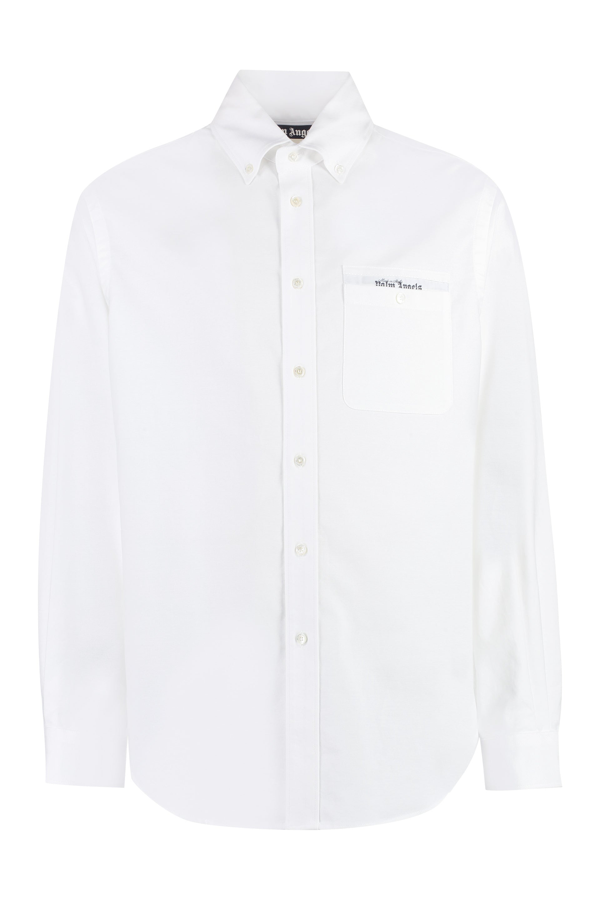 Button-down collar cotton shirt