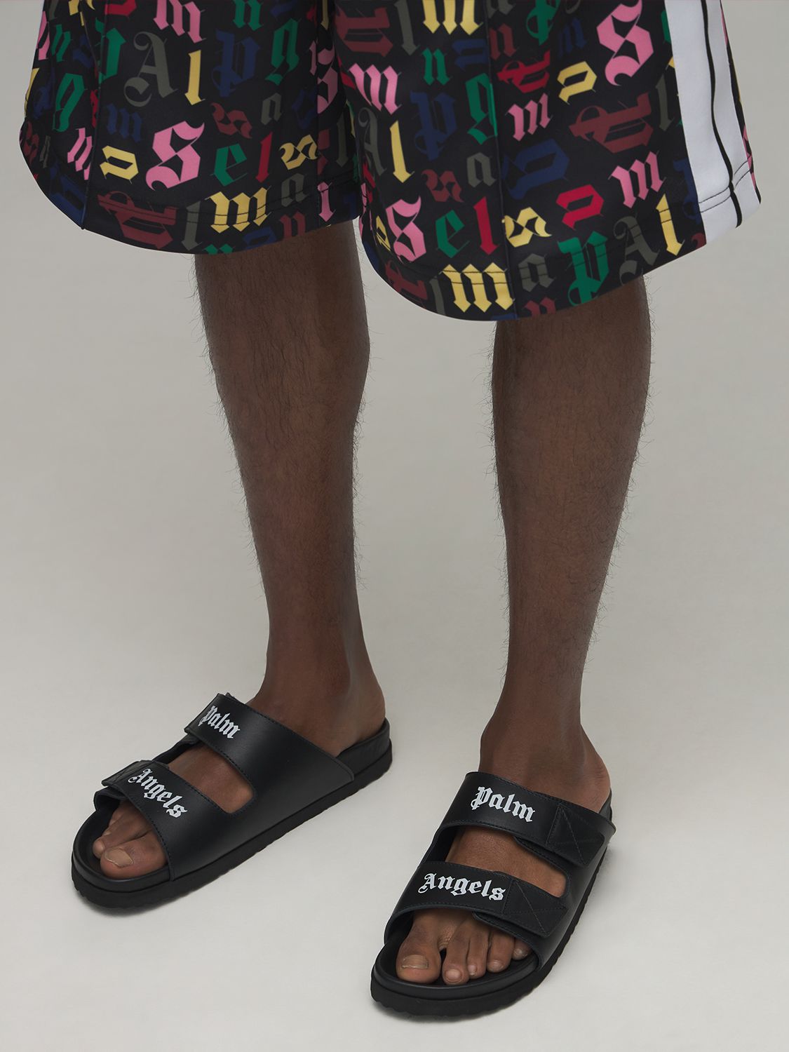 Black minimalist slides for summer comfort