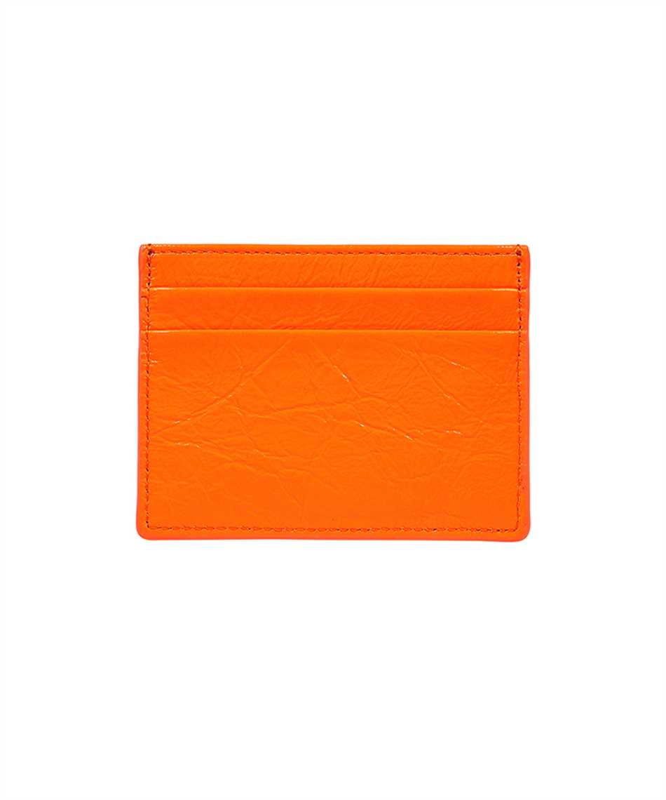 Logo detail leather card holder