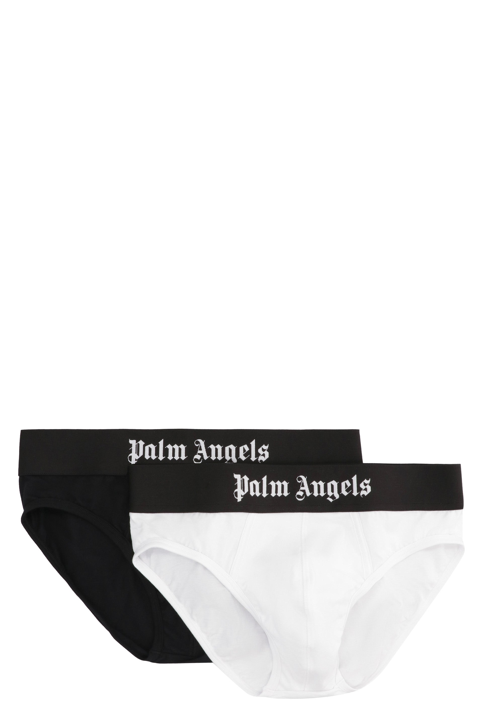 Set of two cotton briefs with logoed elastic band